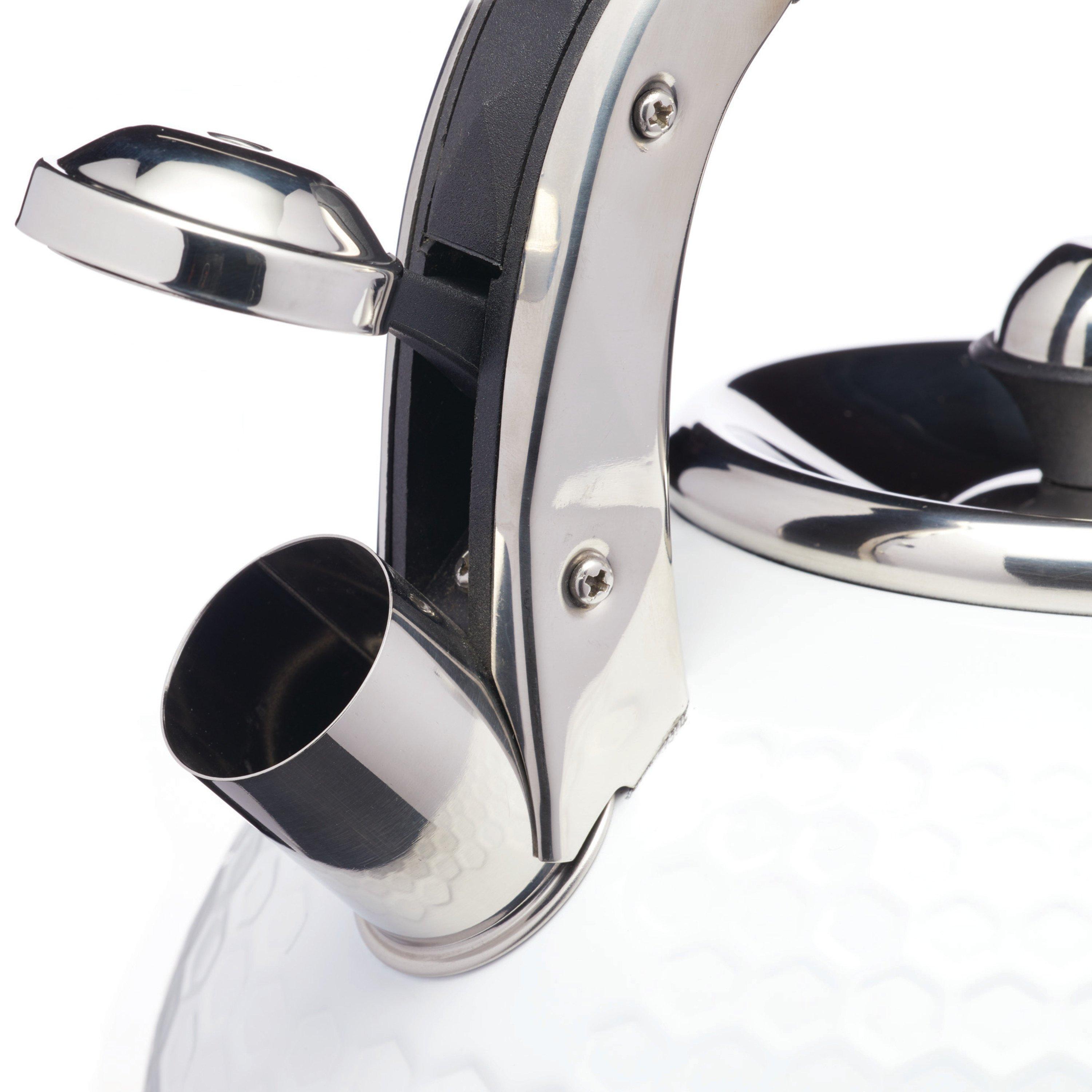 White - KitchenCraft - KitchenCraft Lovello Textured Ice White Whistling - 2