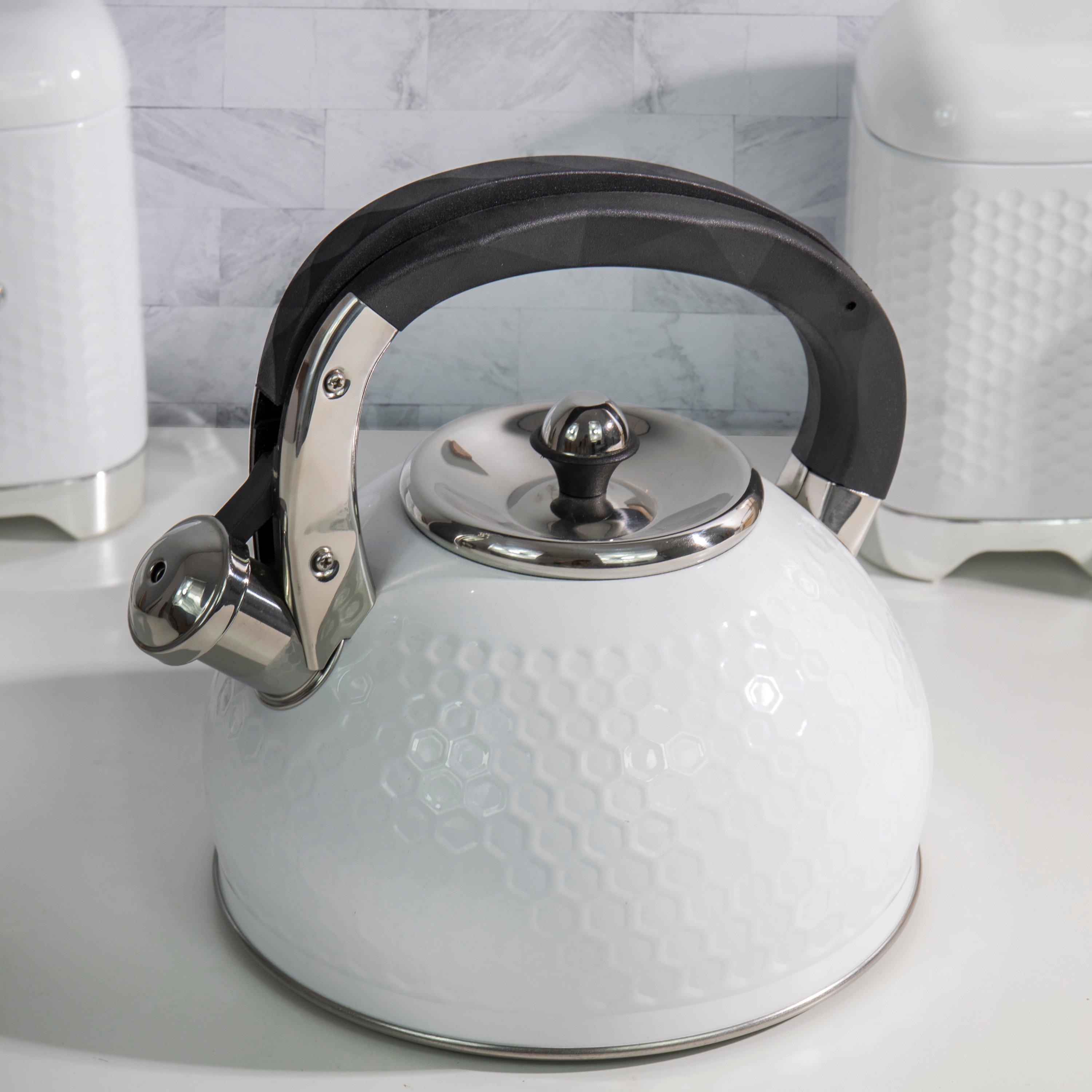 White - KitchenCraft - KitchenCraft Lovello Textured Ice White Whistling - 3