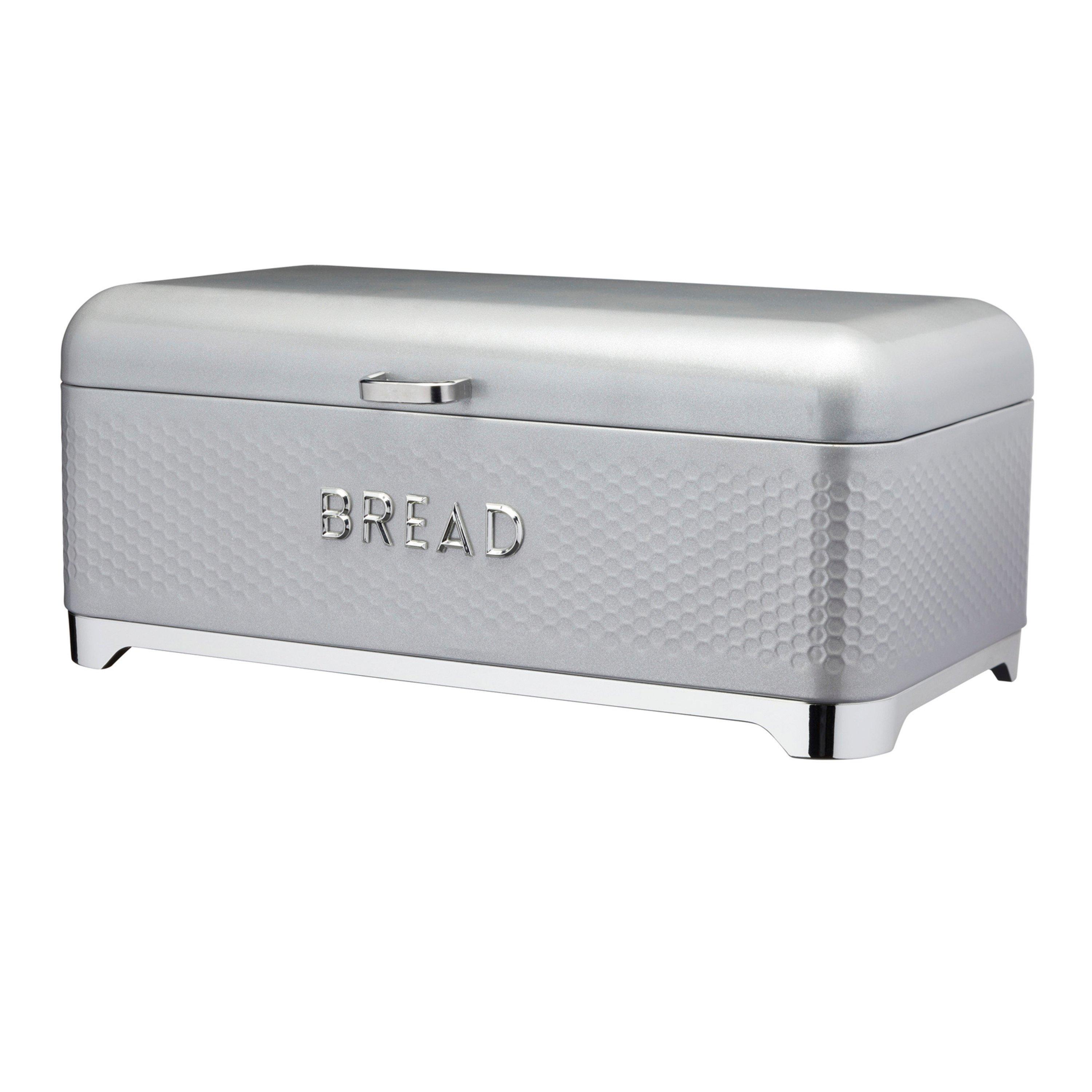 Kitchencraft  Lovello Textured Bread Bin Shadow Gr - Grey - 25.5x40x22