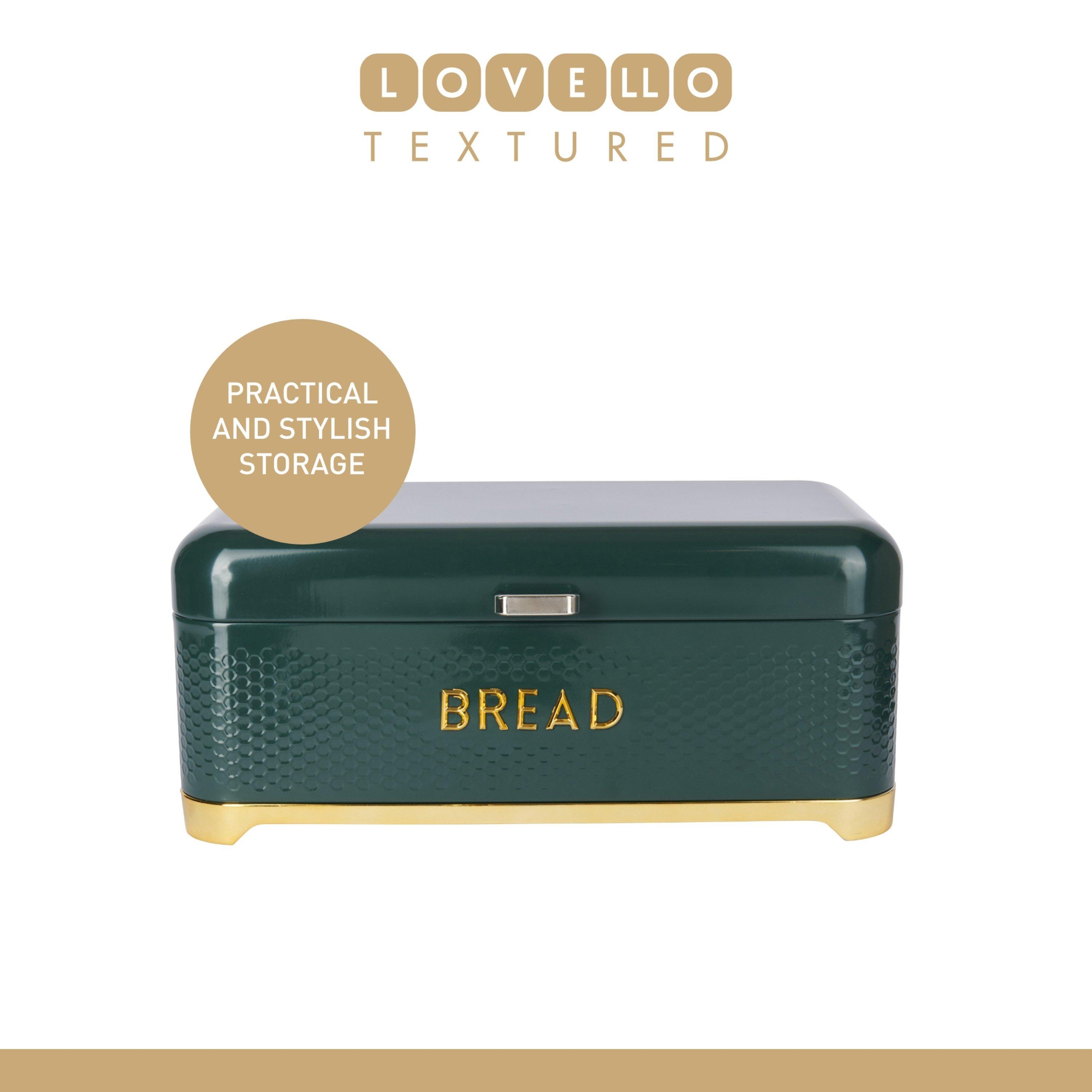 Green - KitchenCraft - KitchenCraft Lovello Textured Bread Bin Hunter Gr - 2
