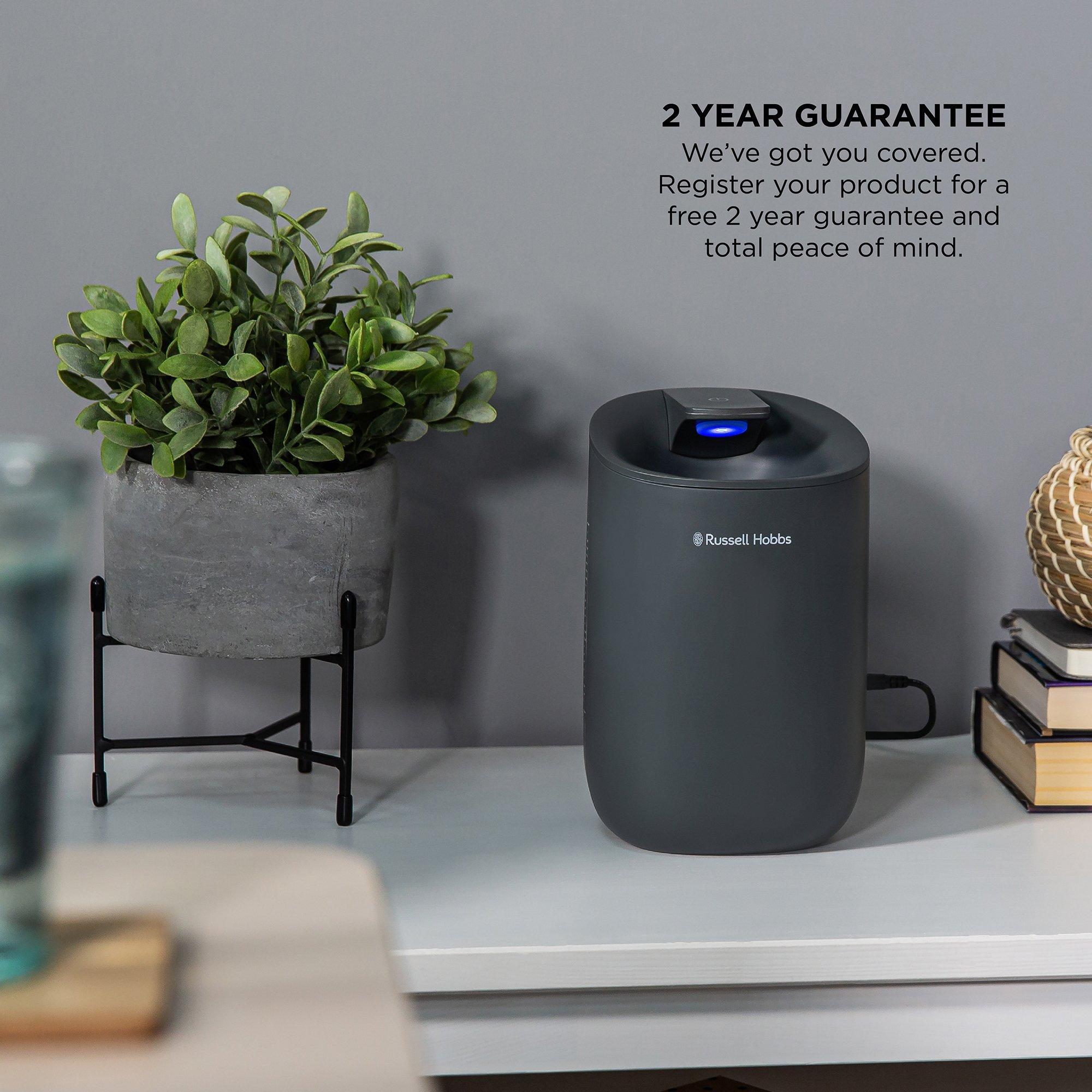 Grey - Russell Hobbs - RHDH1061G Compact Dehumidifier in Grey - 7