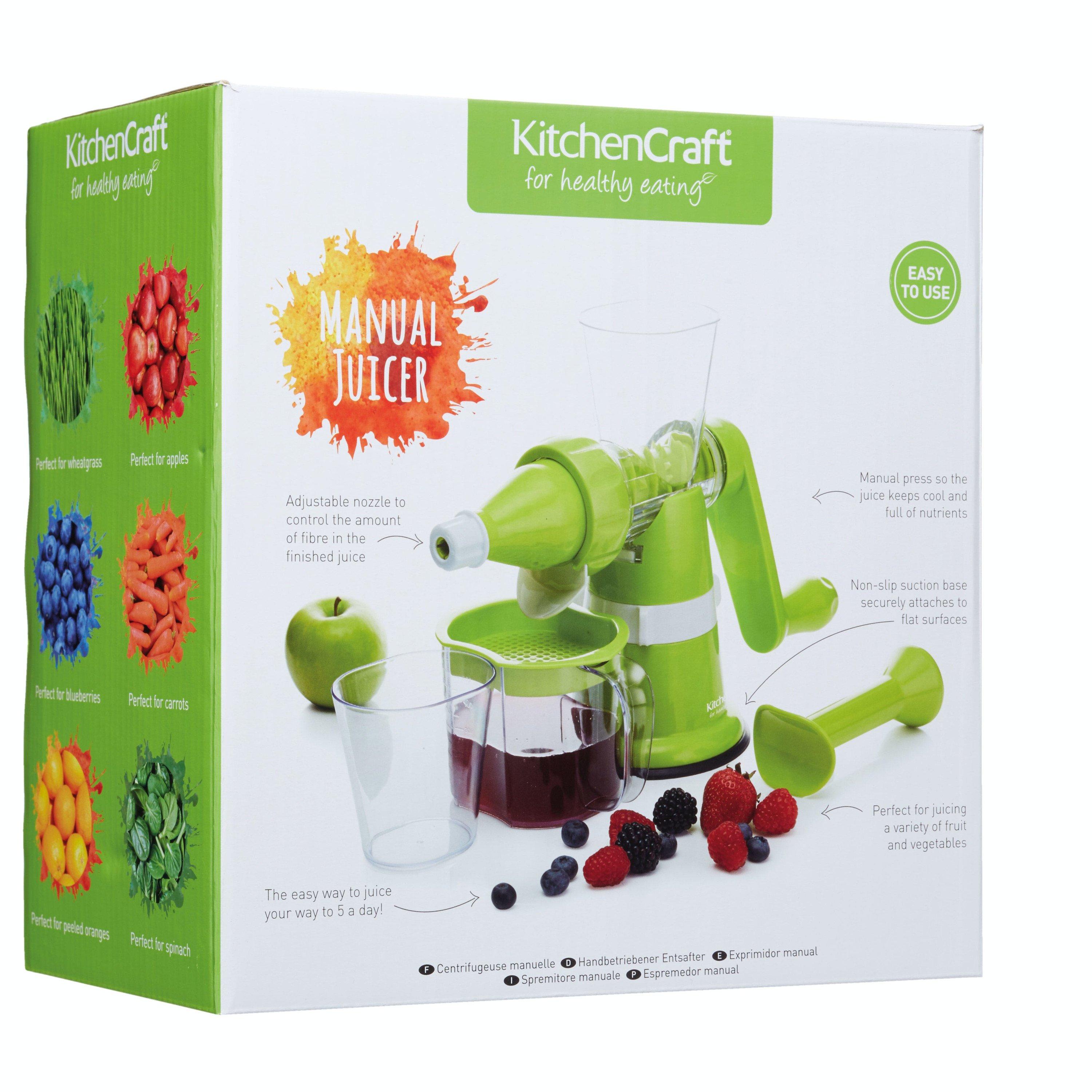 Green - KitchenCraft - KitchenCraft Healthy Eating Manual Juicer Gift Bo - 4