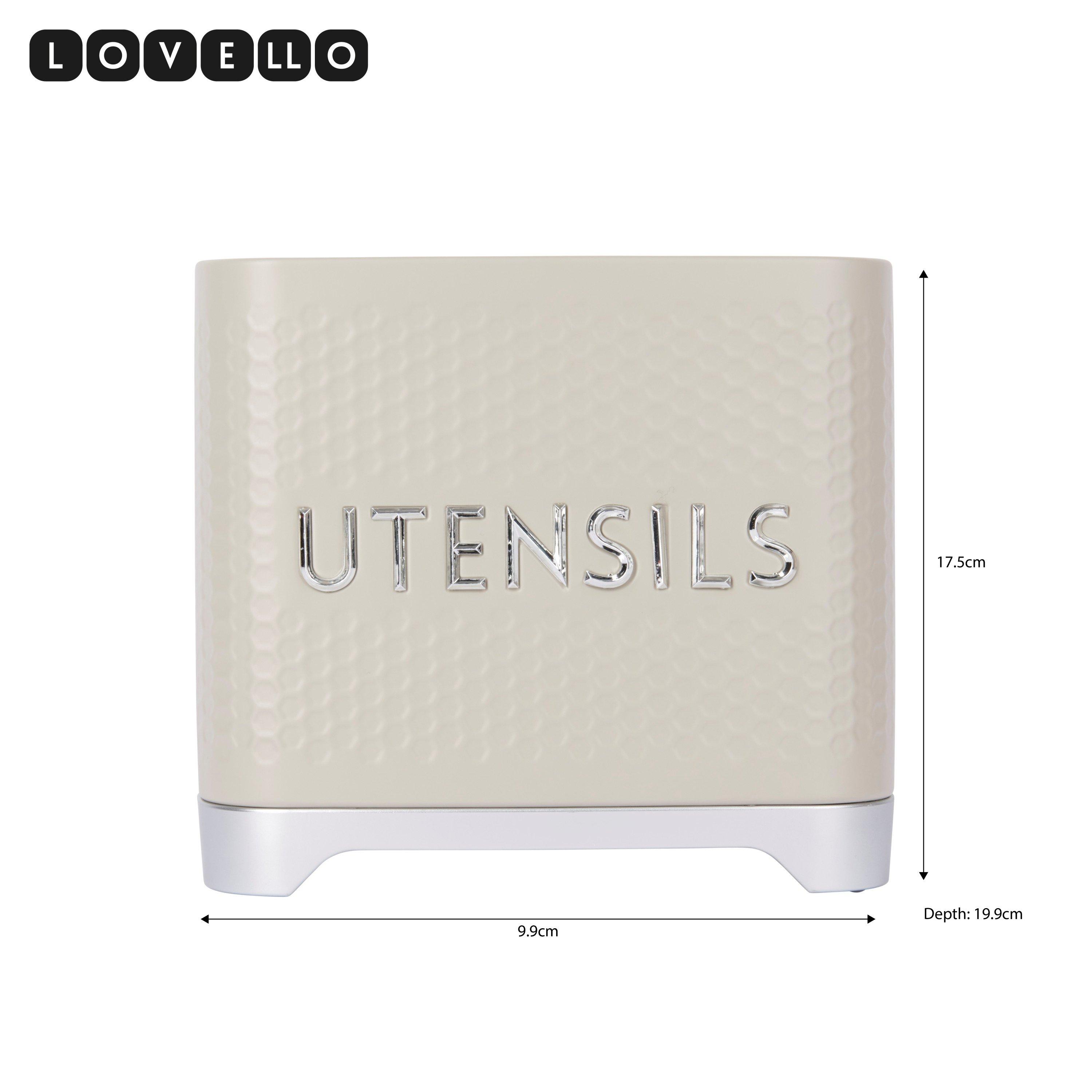 Cream - KitchenCraft - KitchenCraft Lovello Textured Utensil Store Iced - 2