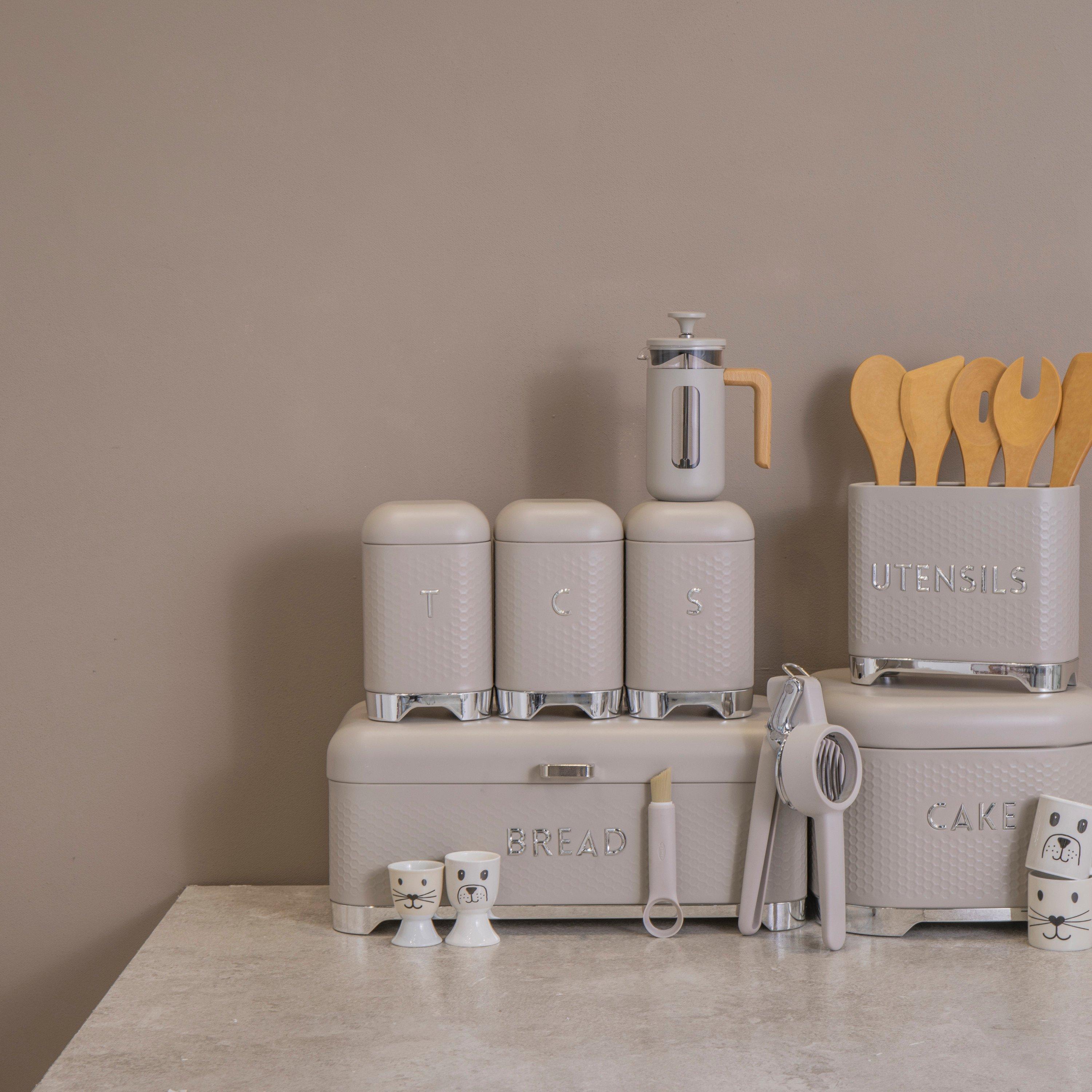 Cream - KitchenCraft - KitchenCraft Lovello Textured Utensil Store Iced - 5