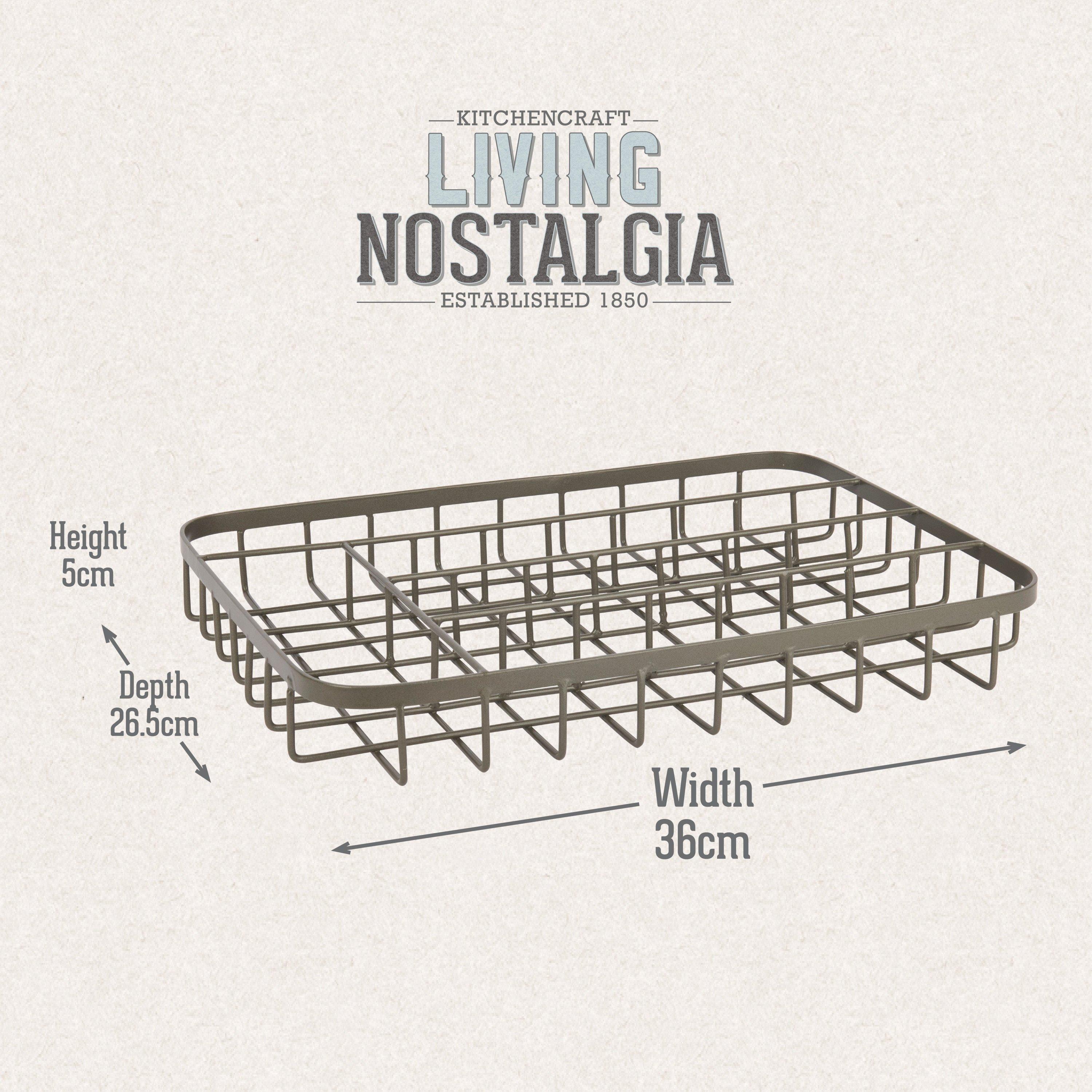 Grey - KitchenCraft - KitchenCraft Living Nostalgia Wire Cutlery Tray G - 2
