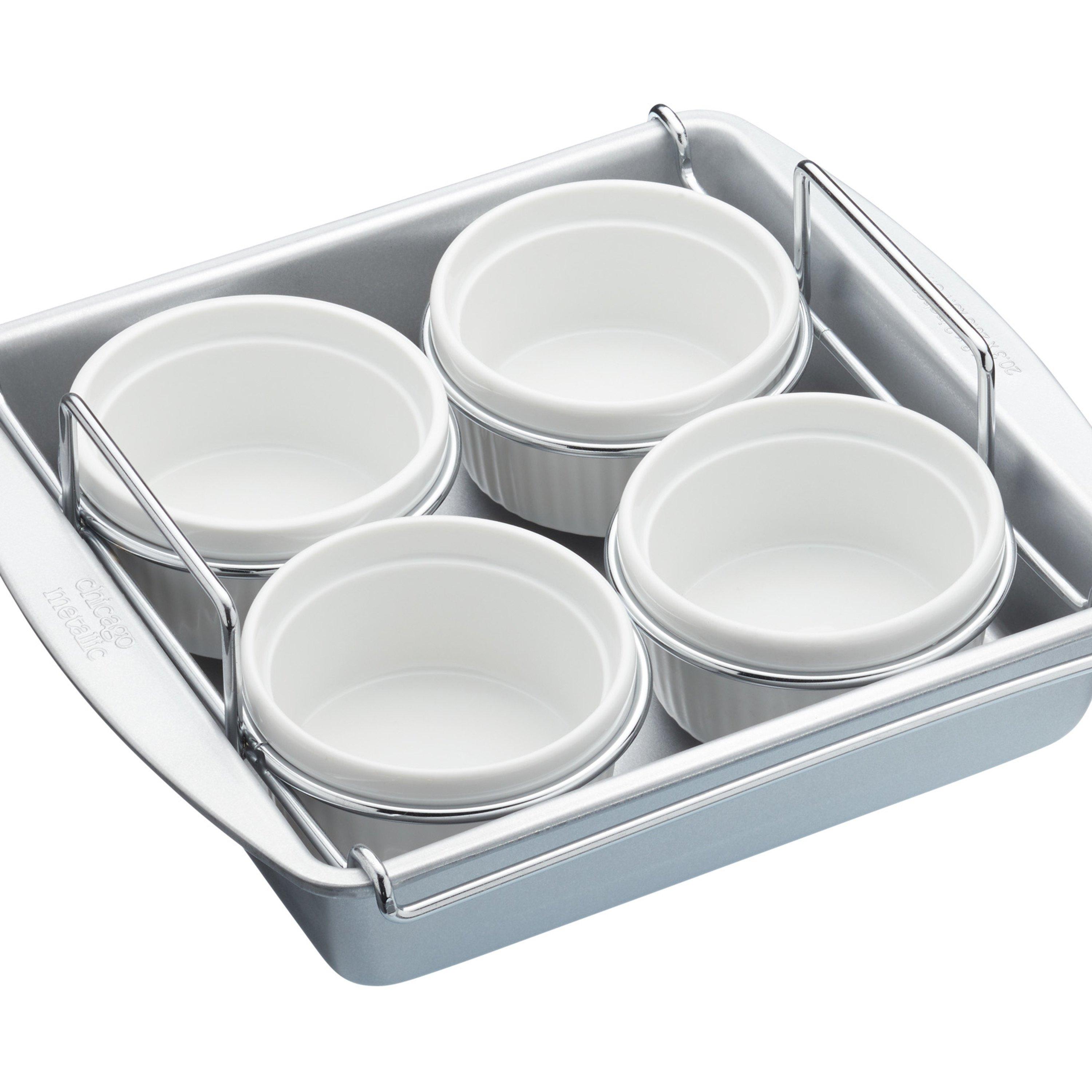 Silver - Chicago Metallic - Chicago Metallic Six Piece Cr¿me Brulee Set, Gift - 1