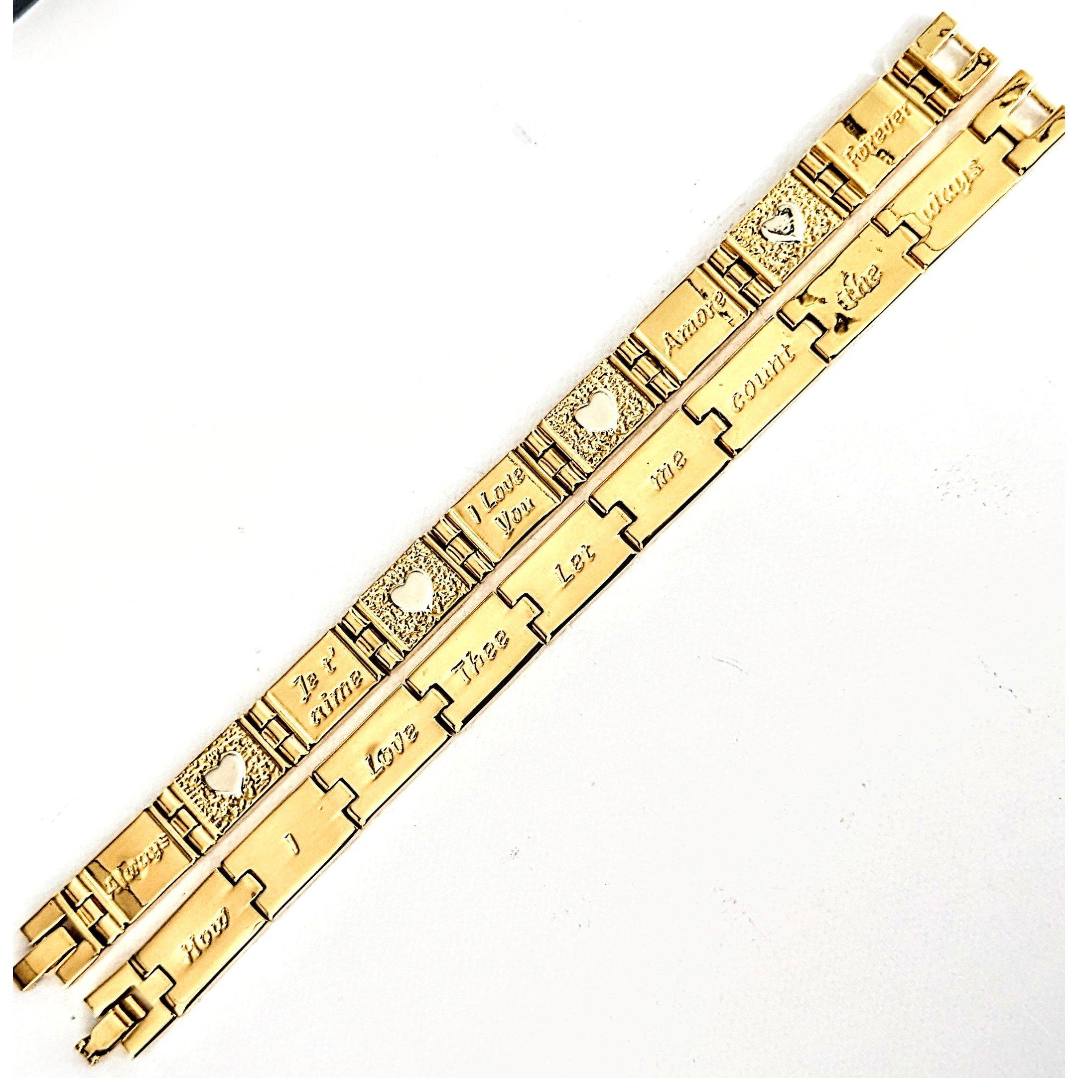 Gold - Espree - SAVE 70% Gold plated I love you bracelet