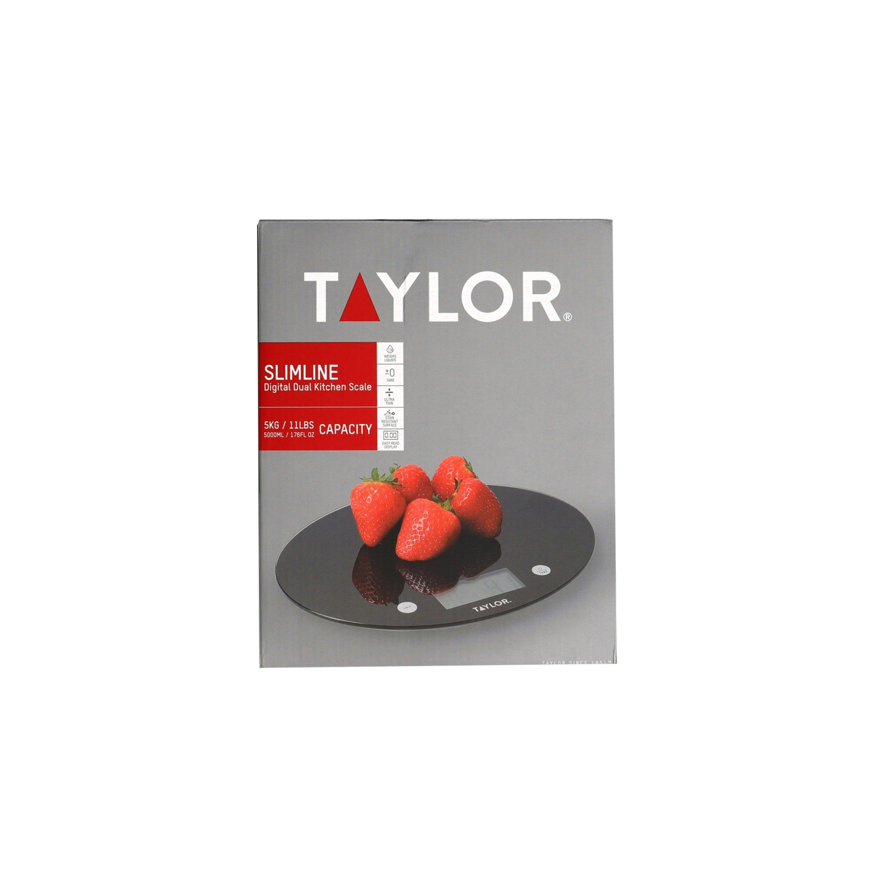 Black - Taylor - Taylor Slimline Digital Dual Kitchen Scale 5kg - 3