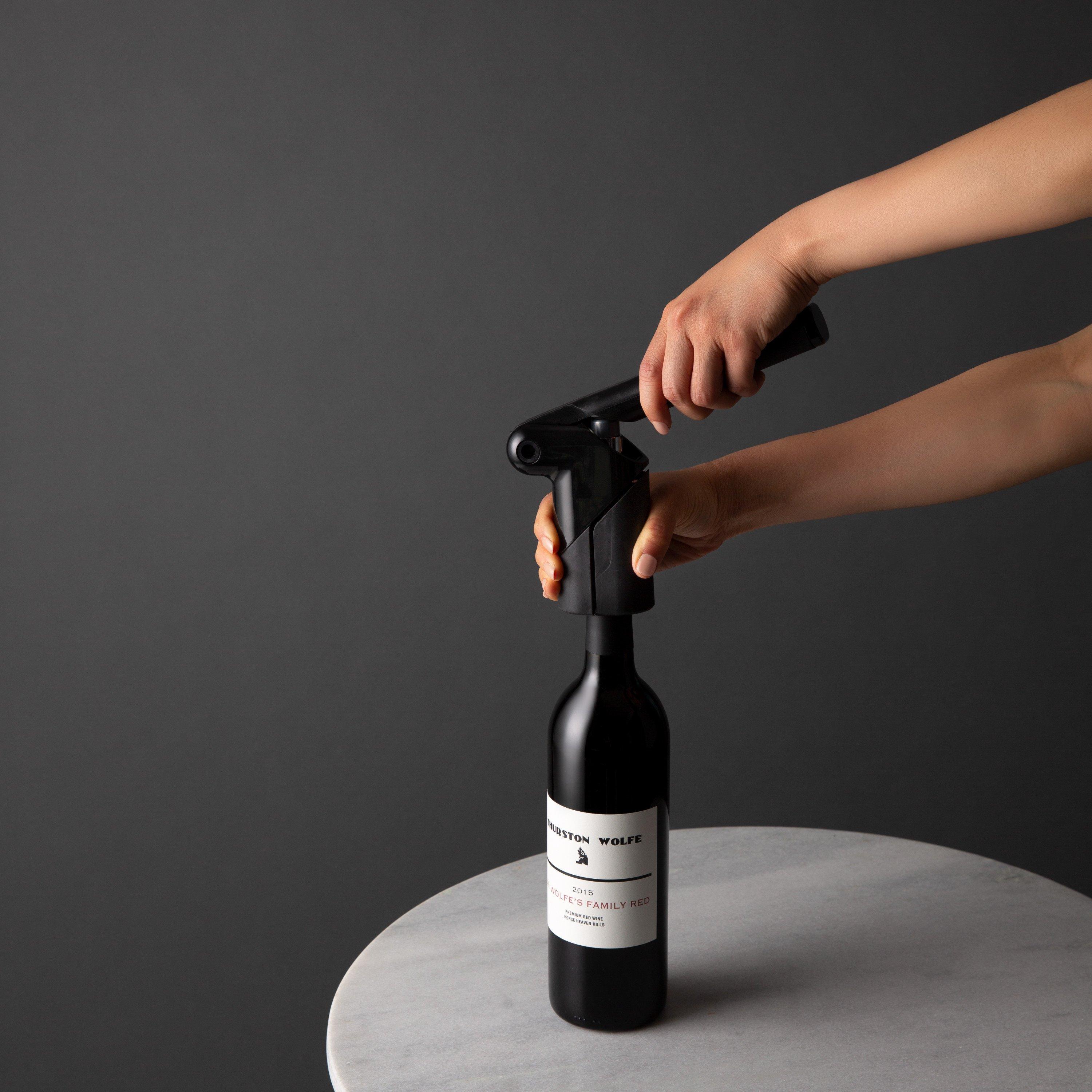 Black - Rabbit - Axis Lever Corkscrew with Foil Cutter Gift - 3