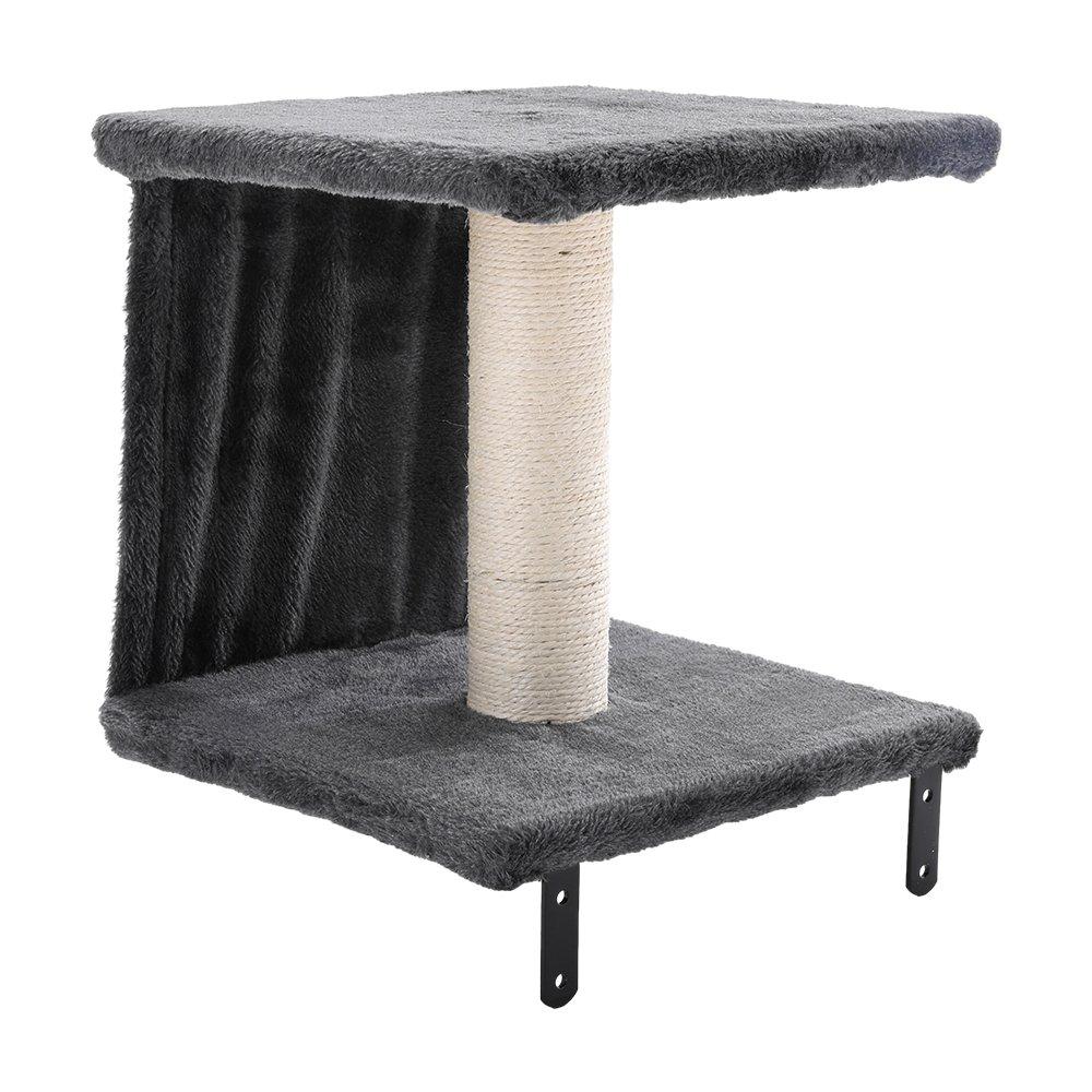 Grey - KIDKID PET - Cat Tree Set with Hammock and Jumping Platform - 5