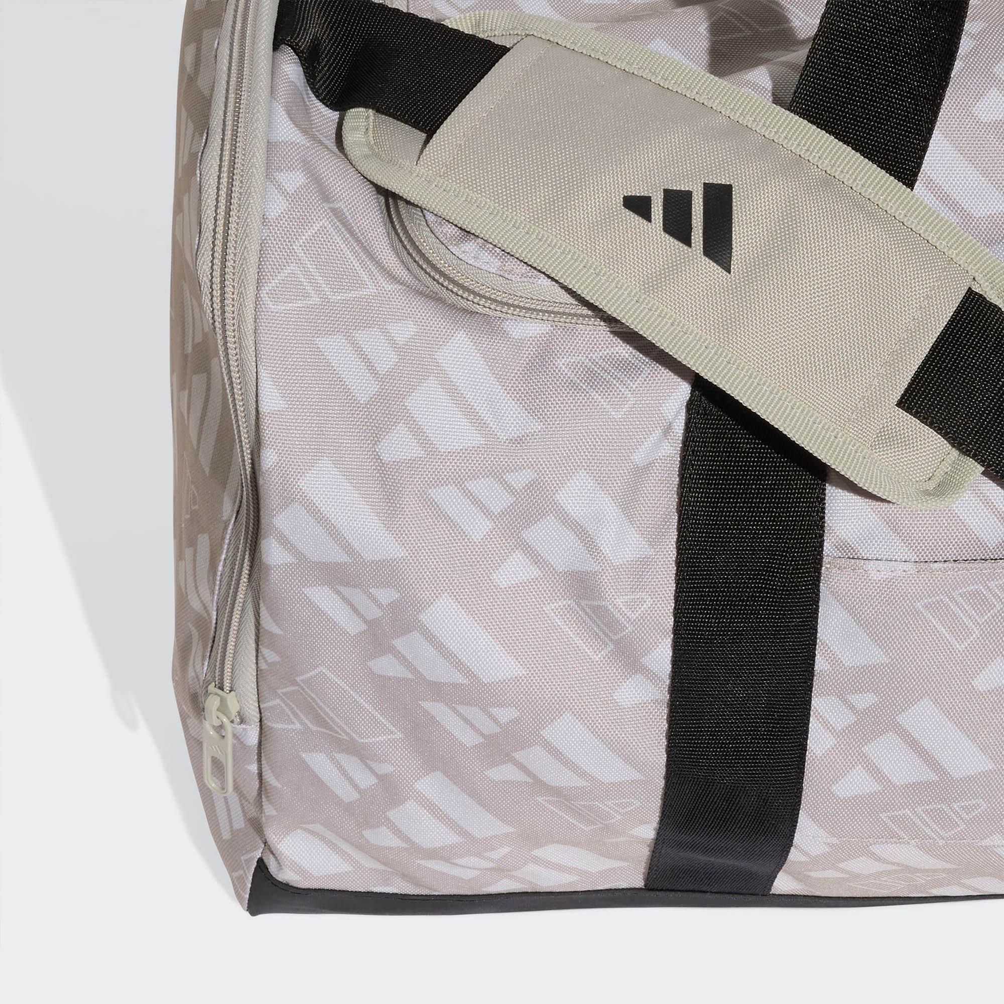 Metal Grey/Blk - adidas - Linear Monogram Graphic Medium Duffel Bag - 6