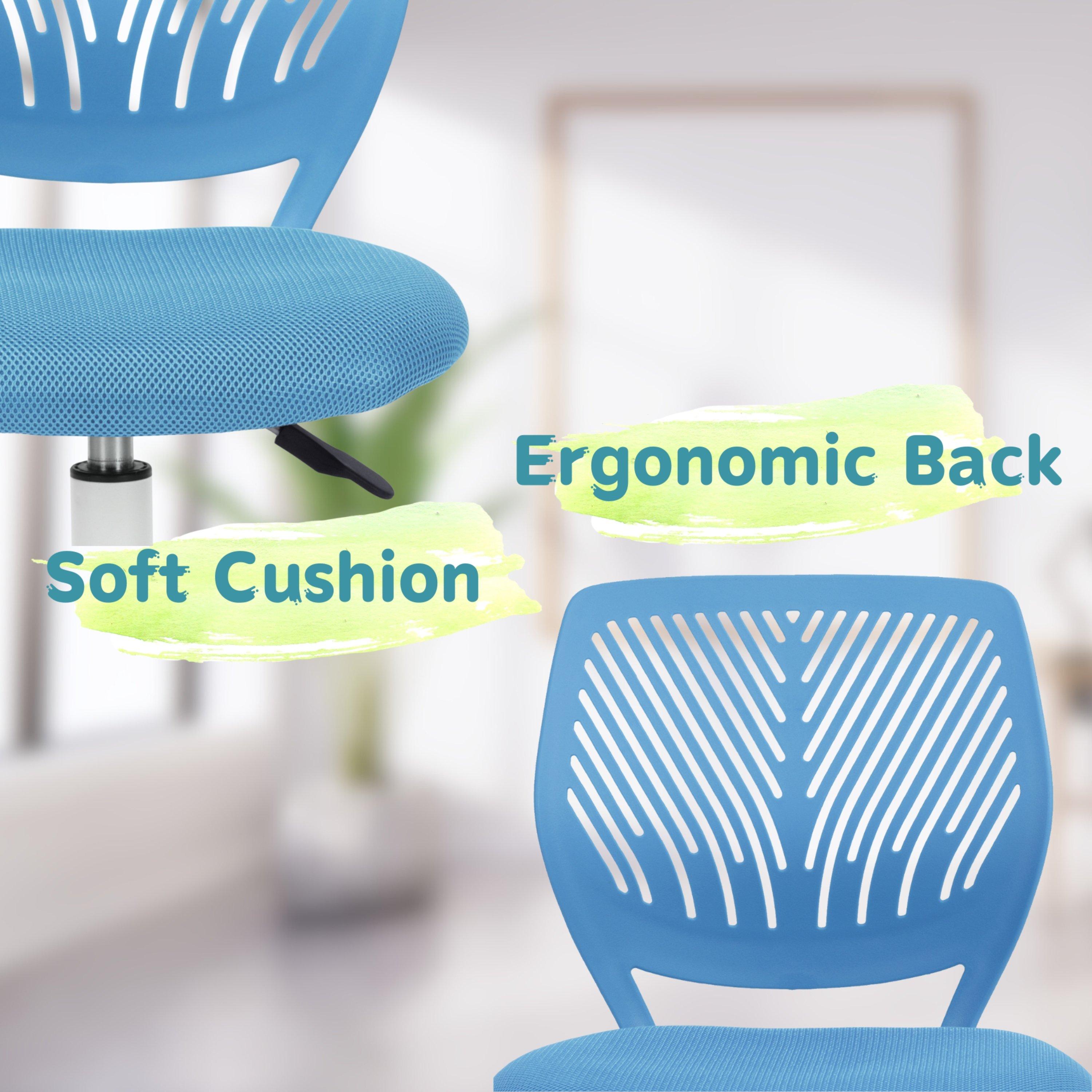 Blue - Urban Meuble - Ergonomic Swivel Office Chair - 5