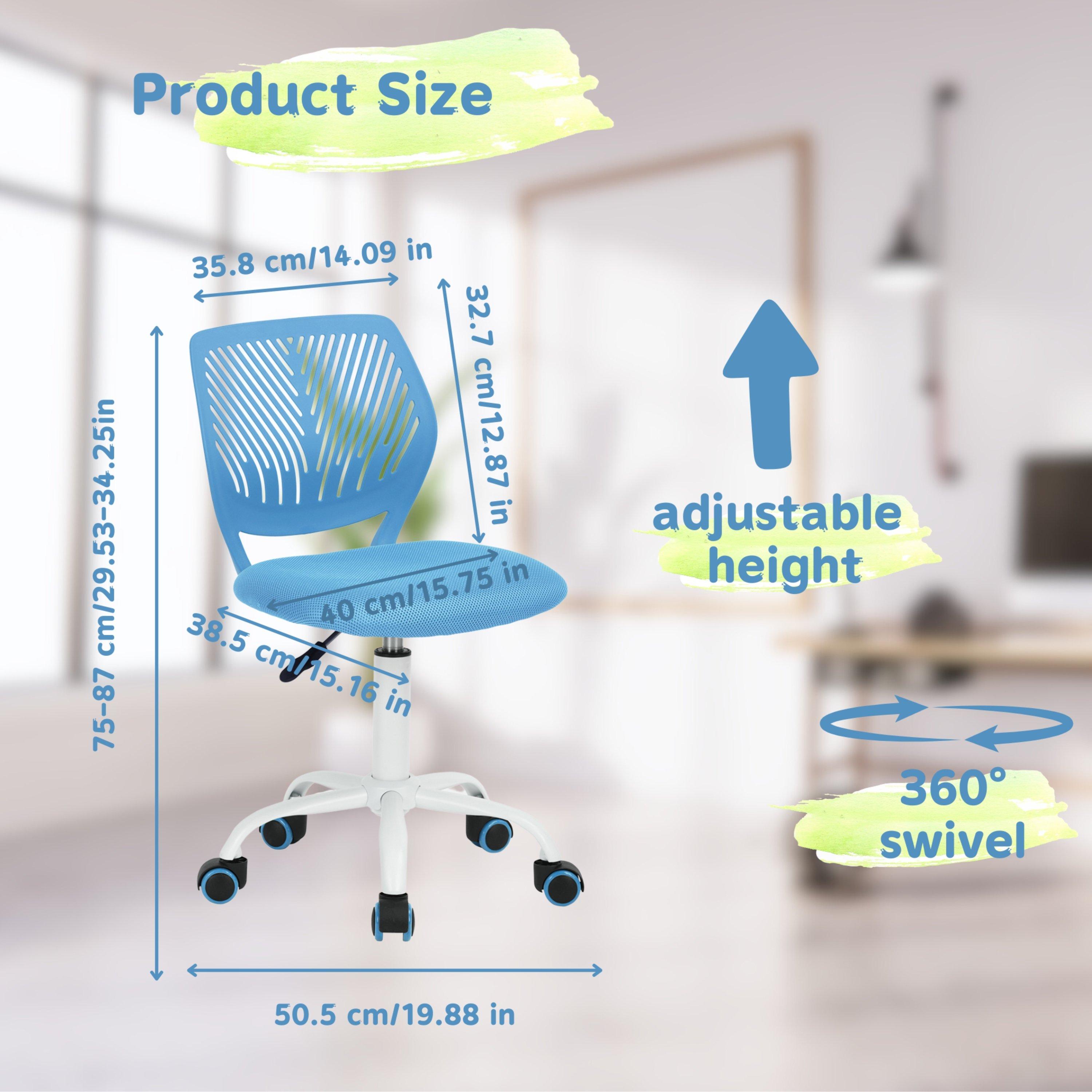 Blue - Urban Meuble - Ergonomic Swivel Office Chair - 6