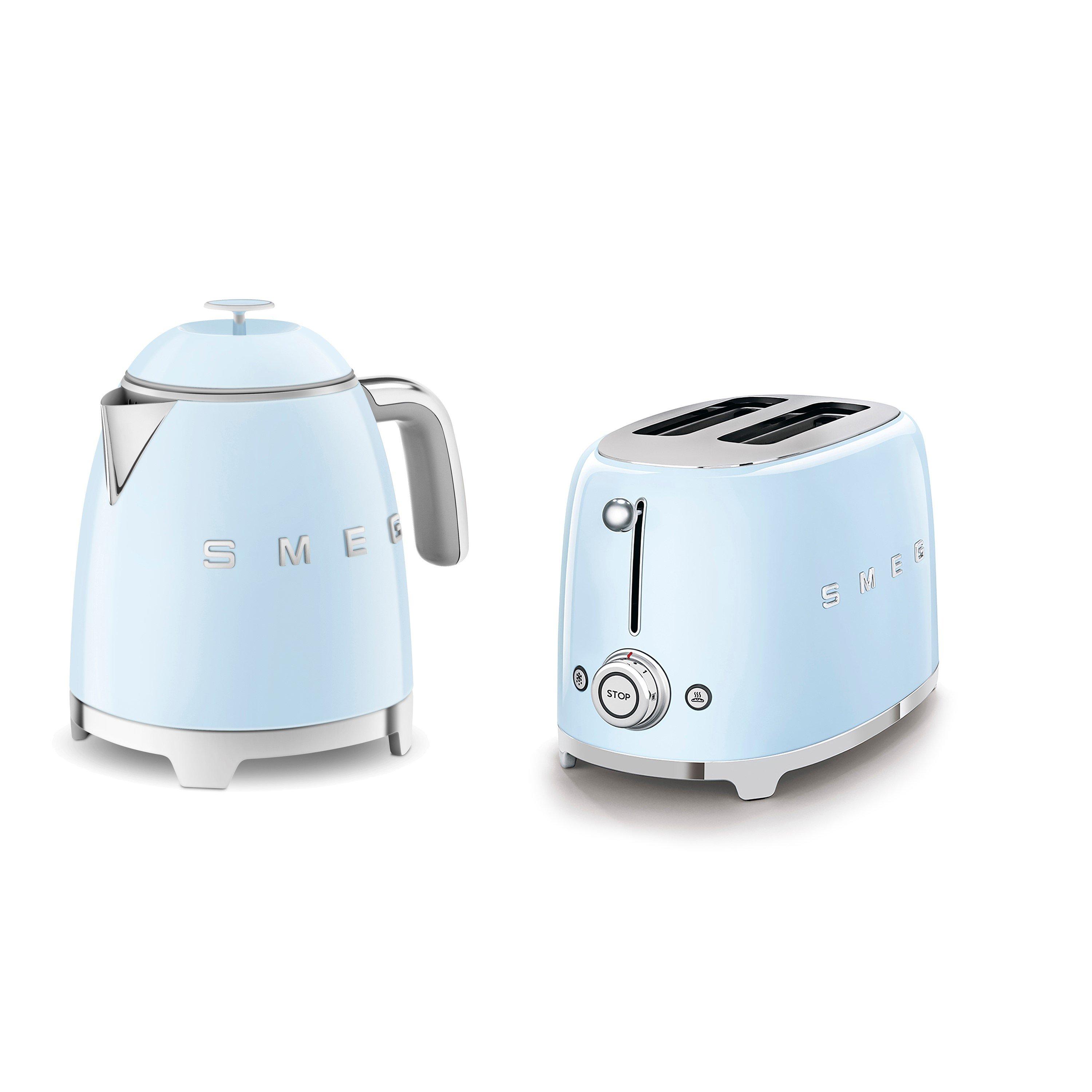 None - Smeg - Smeg 50s Retro 0.8L Kettle and 2-Slice Toaster Pas - 1