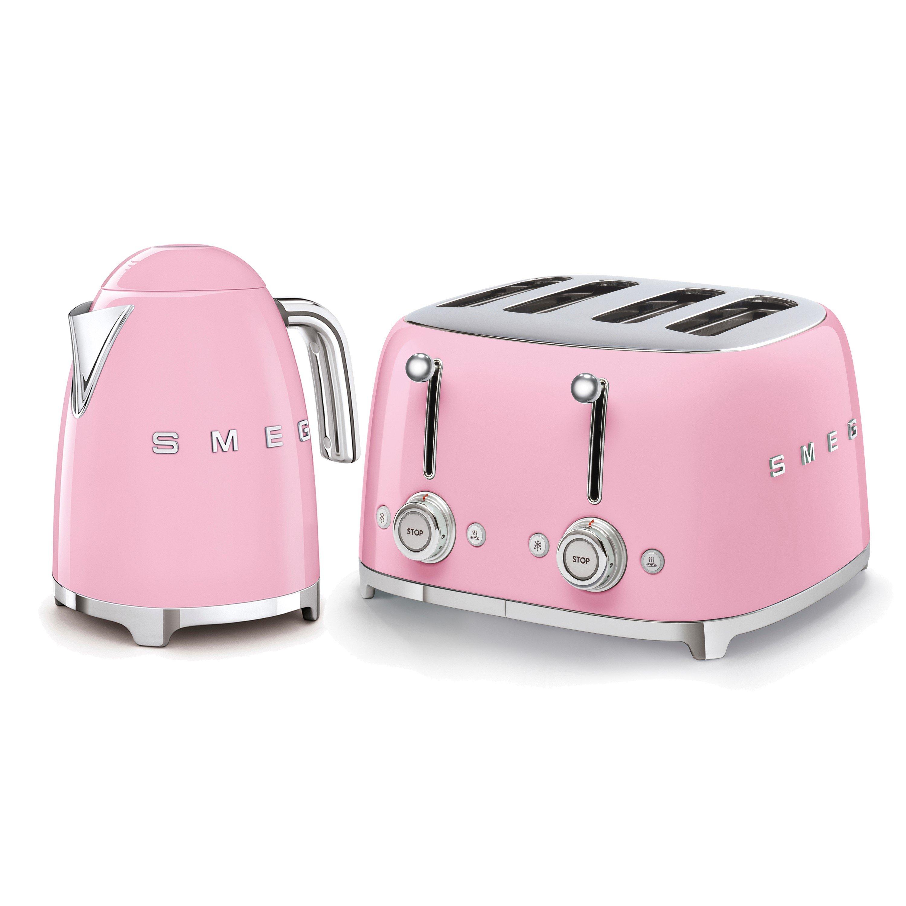 None - Smeg - Smeg 50s Retro 1.7L Kettle and 4-Slice Toaster Pas - 1