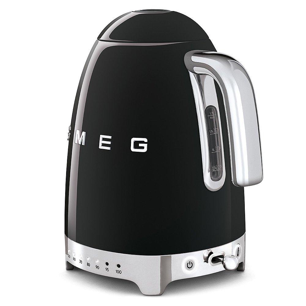 Black - Smeg - Smeg 50s Retro 1.7L Kettle + 4-Slice Toaster Black - 6