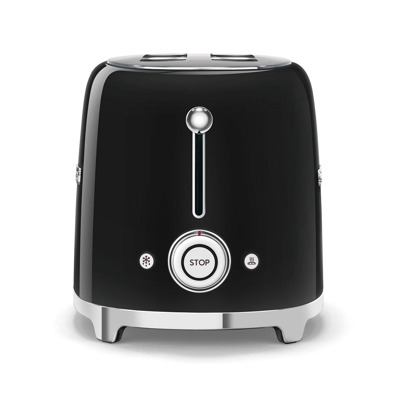 Black - Smeg - Smeg 50s Retro 1.7L Kettle + 2-Slice Toaster Black - 5