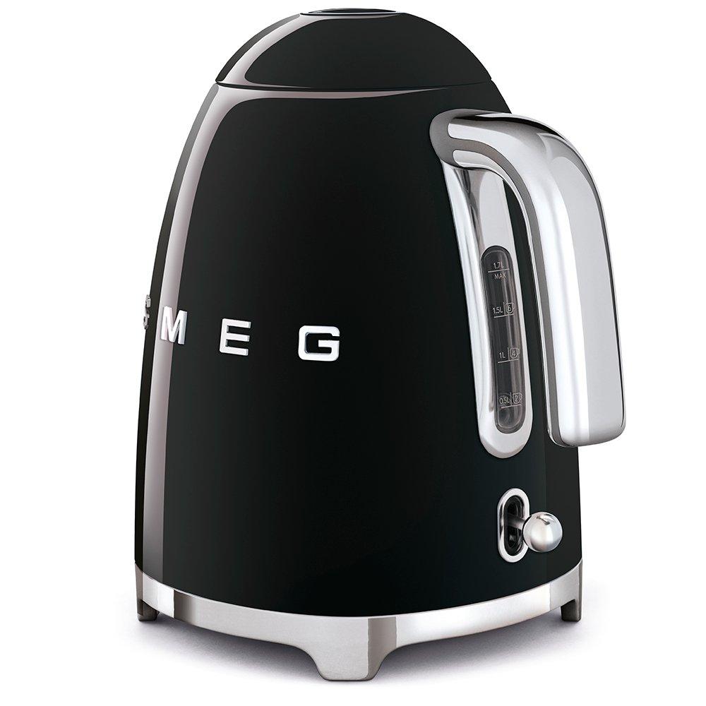 Black - Smeg - Smeg 50s Retro 1.7L Kettle + 2-Slice Toaster Black - 6
