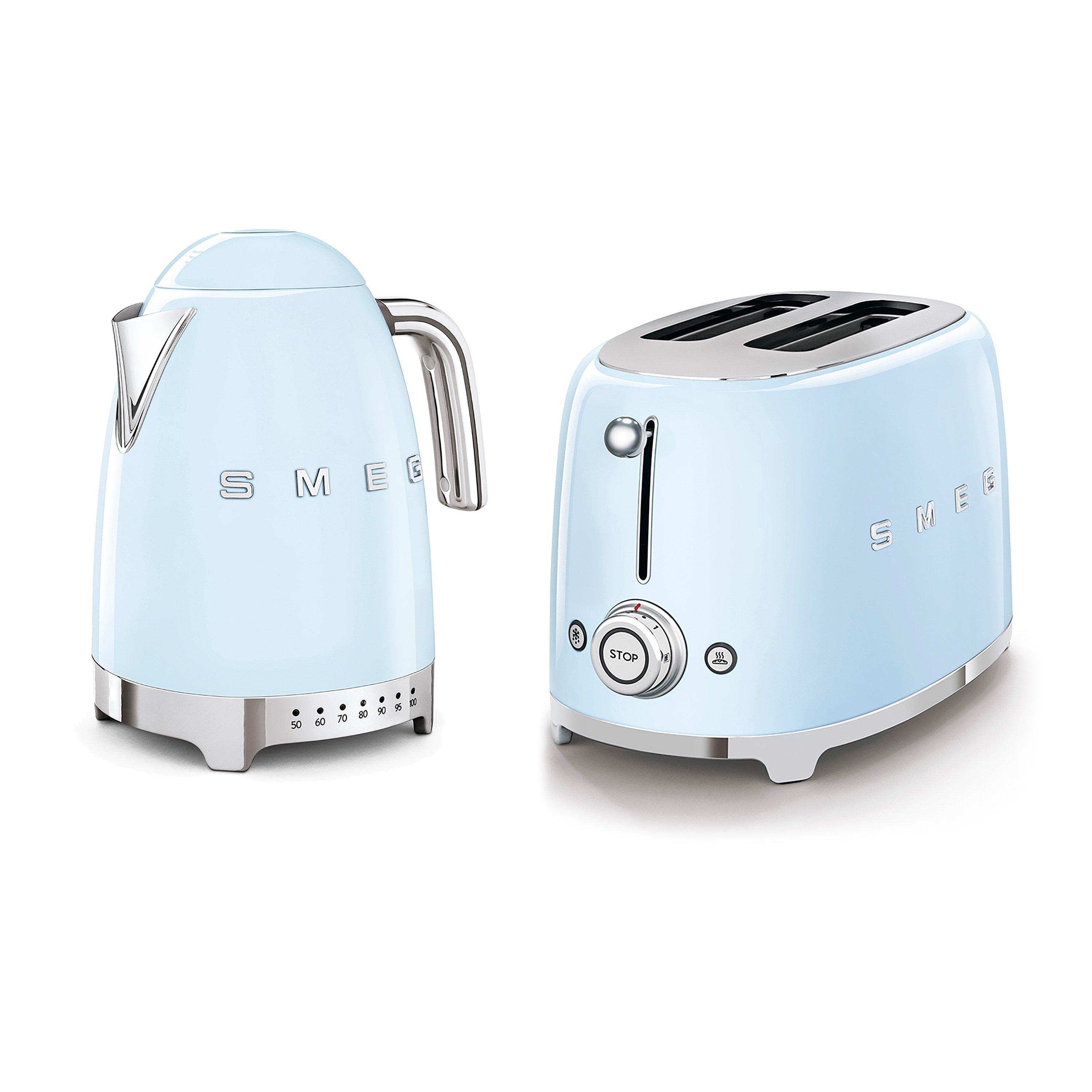 None - Smeg - 50s Style 1.7L Variable Kettle and 2-Slice Toaster