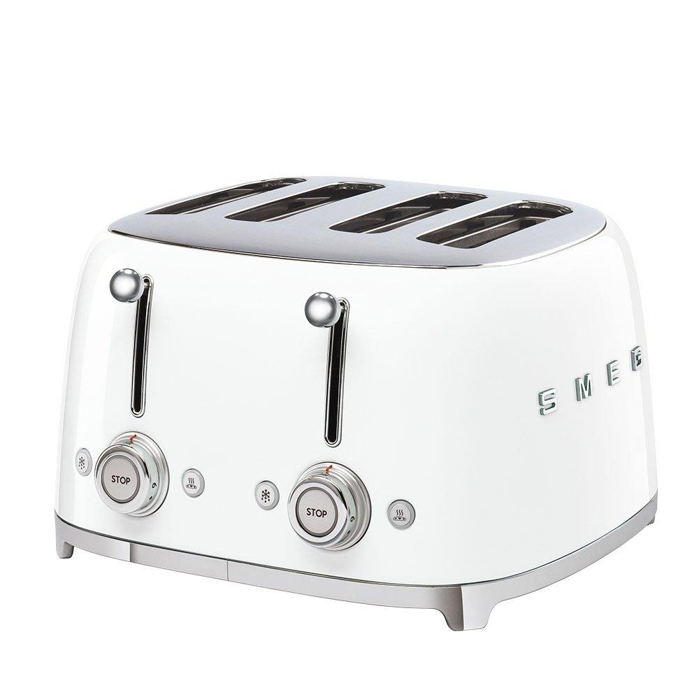None - Smeg - Smeg 50s Retro 1.7L Kettle and 4-Slice Toaster Whi - 3