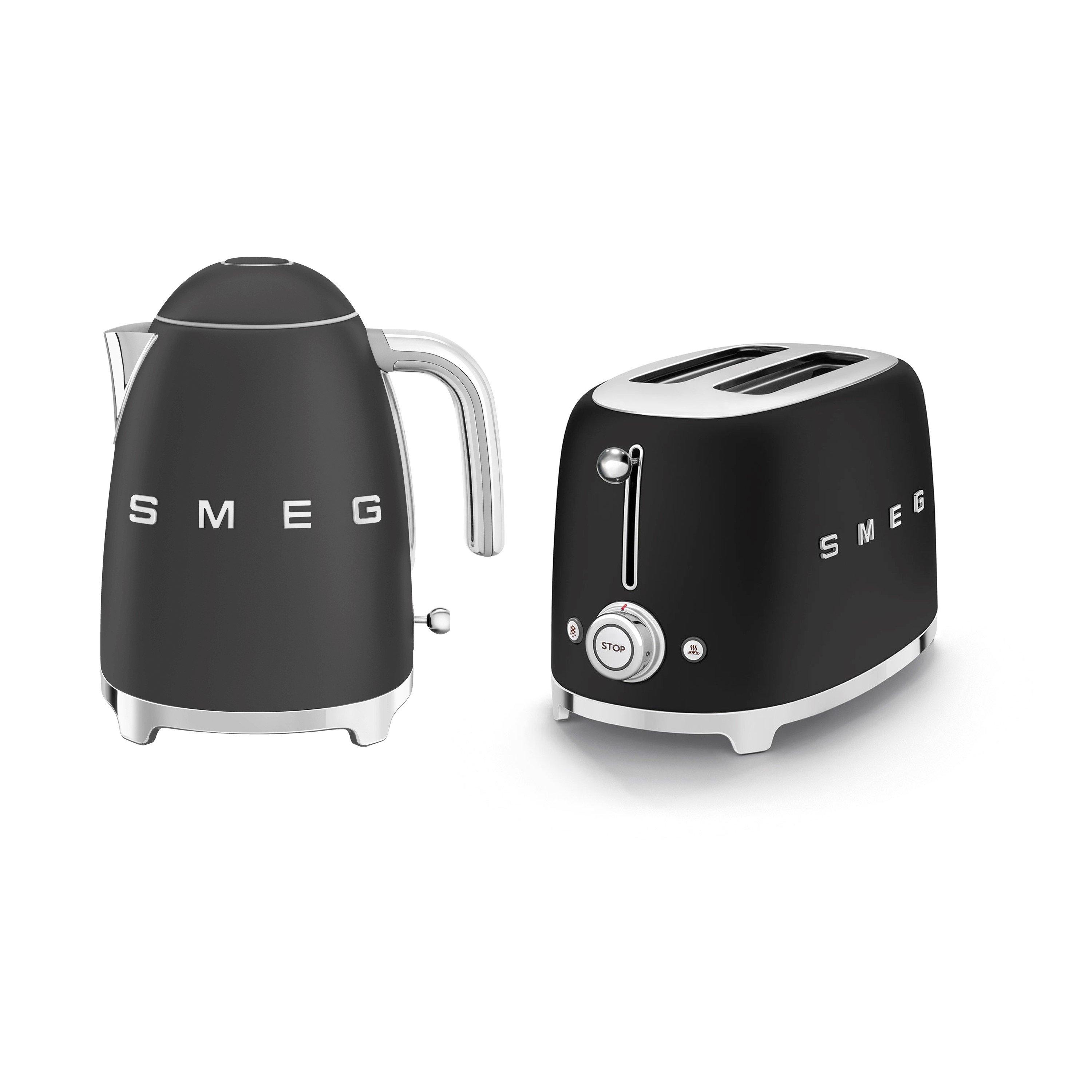 None - Smeg - Smeg 50s Retro 1.7L Kettle + 2-Slice Toaster Matte - 1