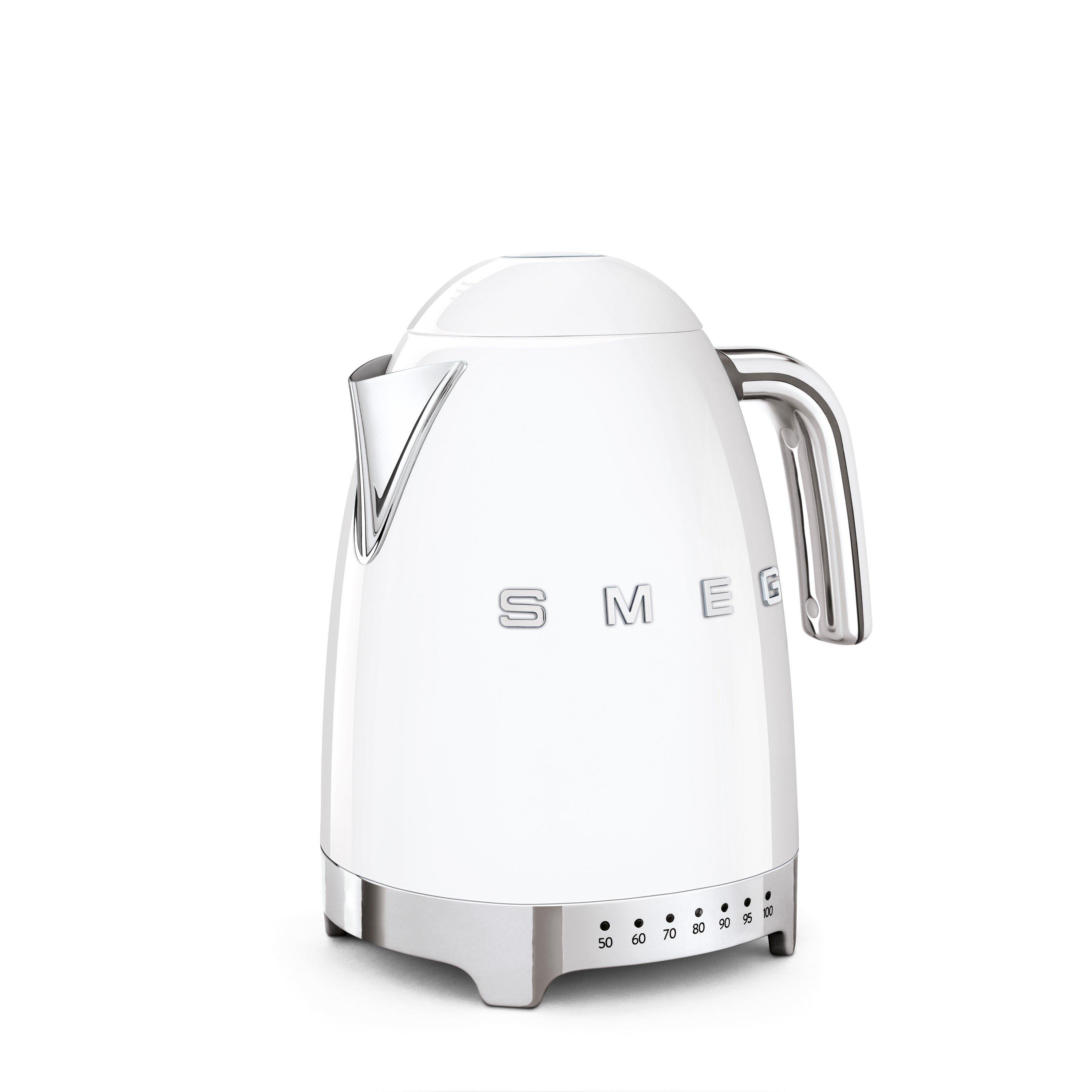 White - Smeg - Smeg 50s Retro 1.7L Kettle + 4-Slice Toaster White - 4