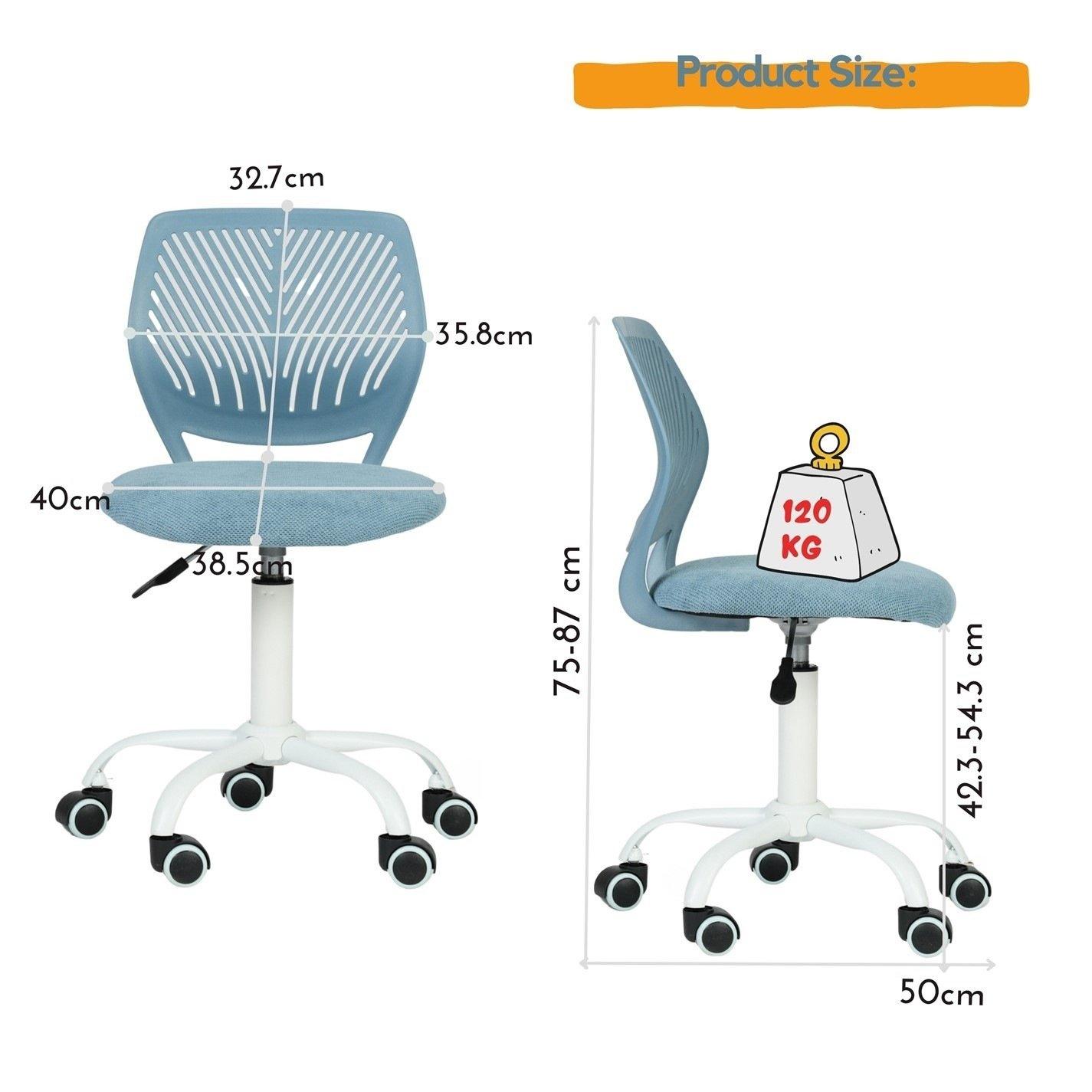Blue - Urban Meuble - Ergonomic Swivel Children Chair - 5
