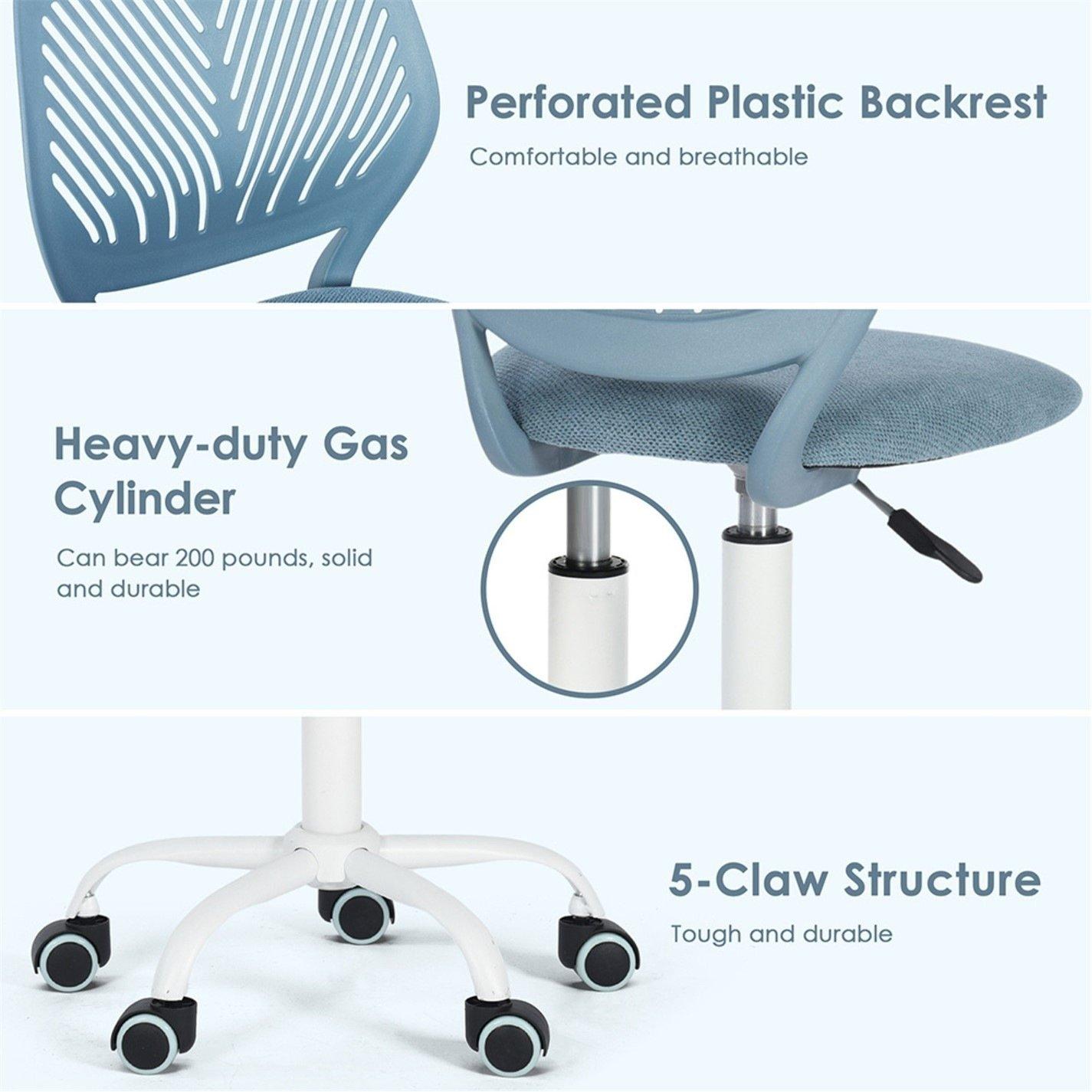 Blue - Urban Meuble - Ergonomic Swivel Children Chair - 8