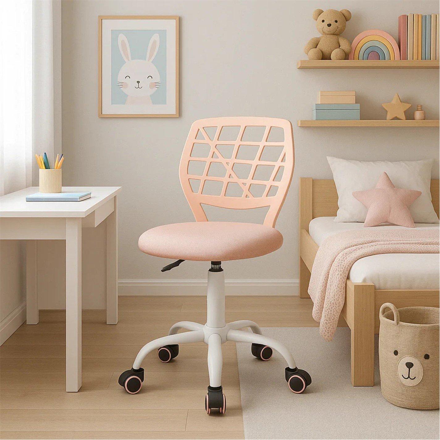 Pink - Urban Meuble - Ergonomic Swivel Children Chair - 7