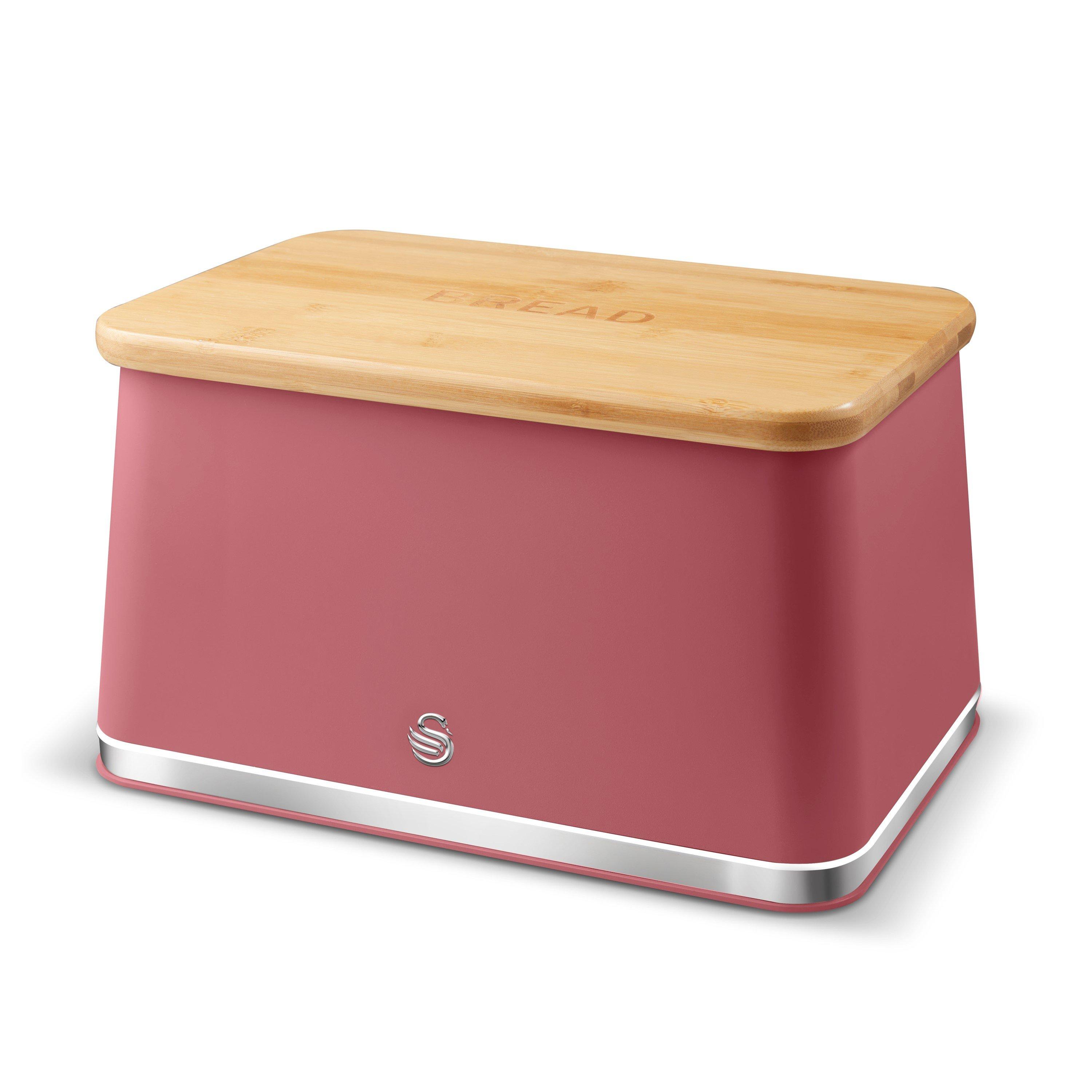 Swan  Nordic Bread Bin - Fuchsia Rose - Medium