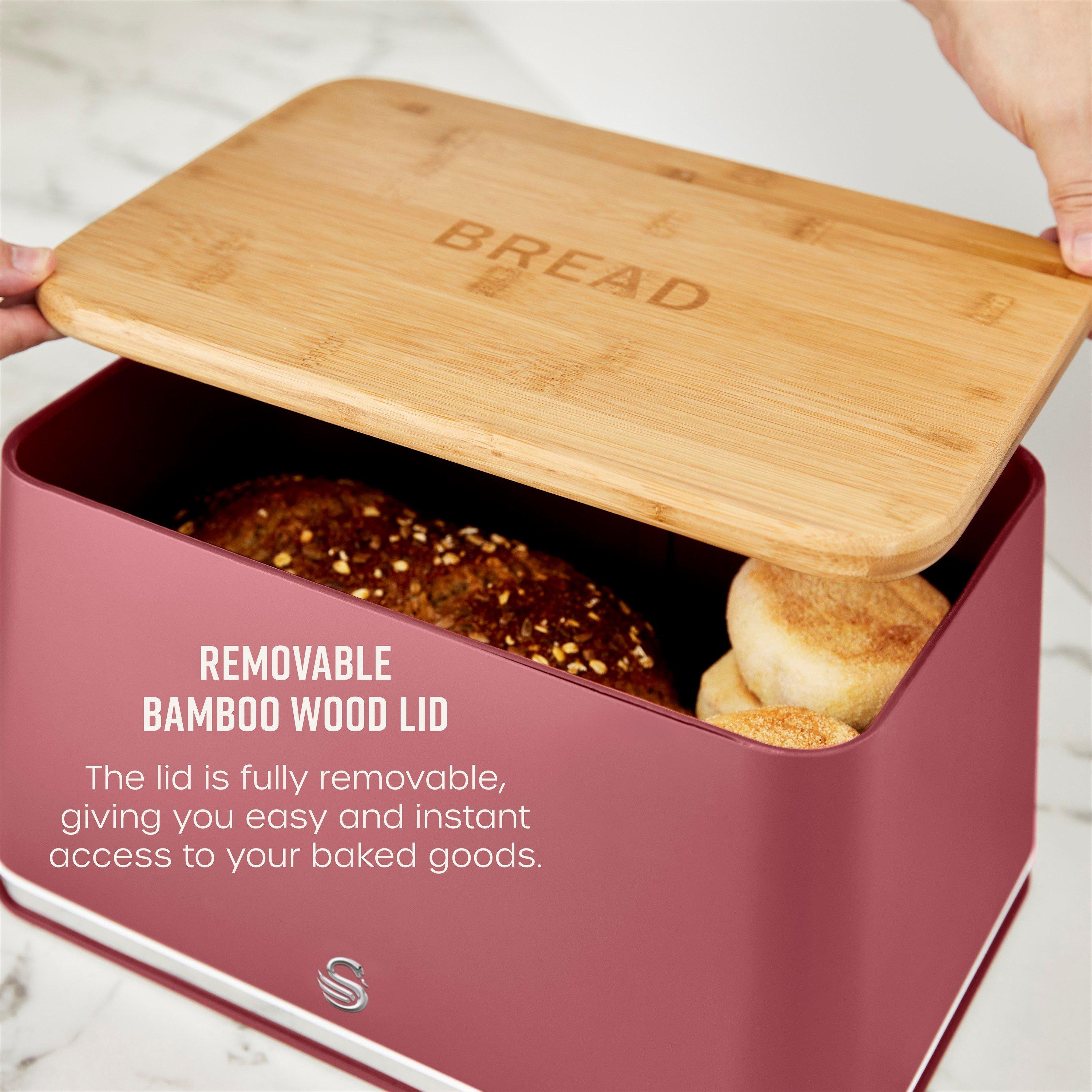 Fuchsia Rose - Swan - Nordic Bread Bin - 4