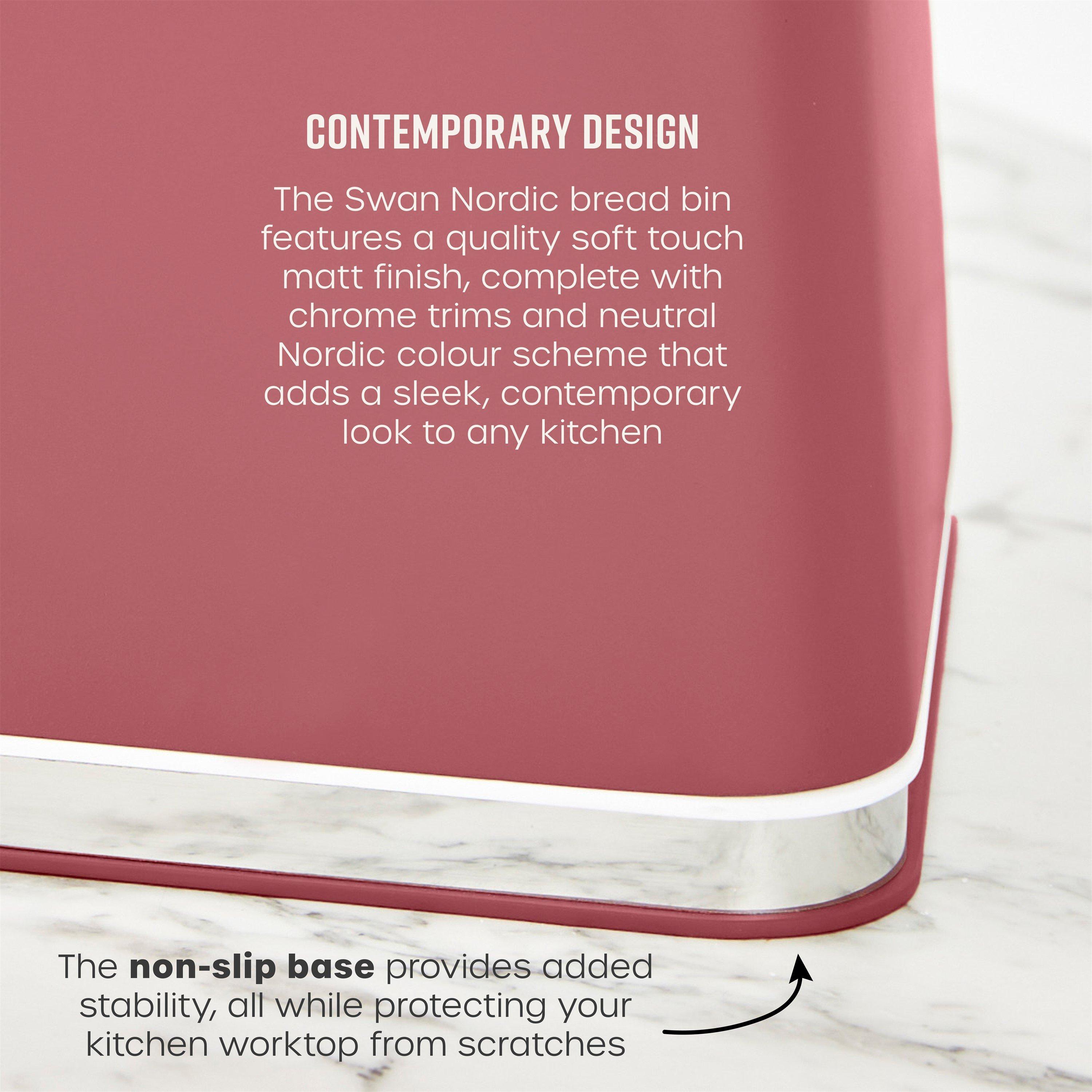 Fuchsia Rose - Swan - Nordic Bread Bin - 6