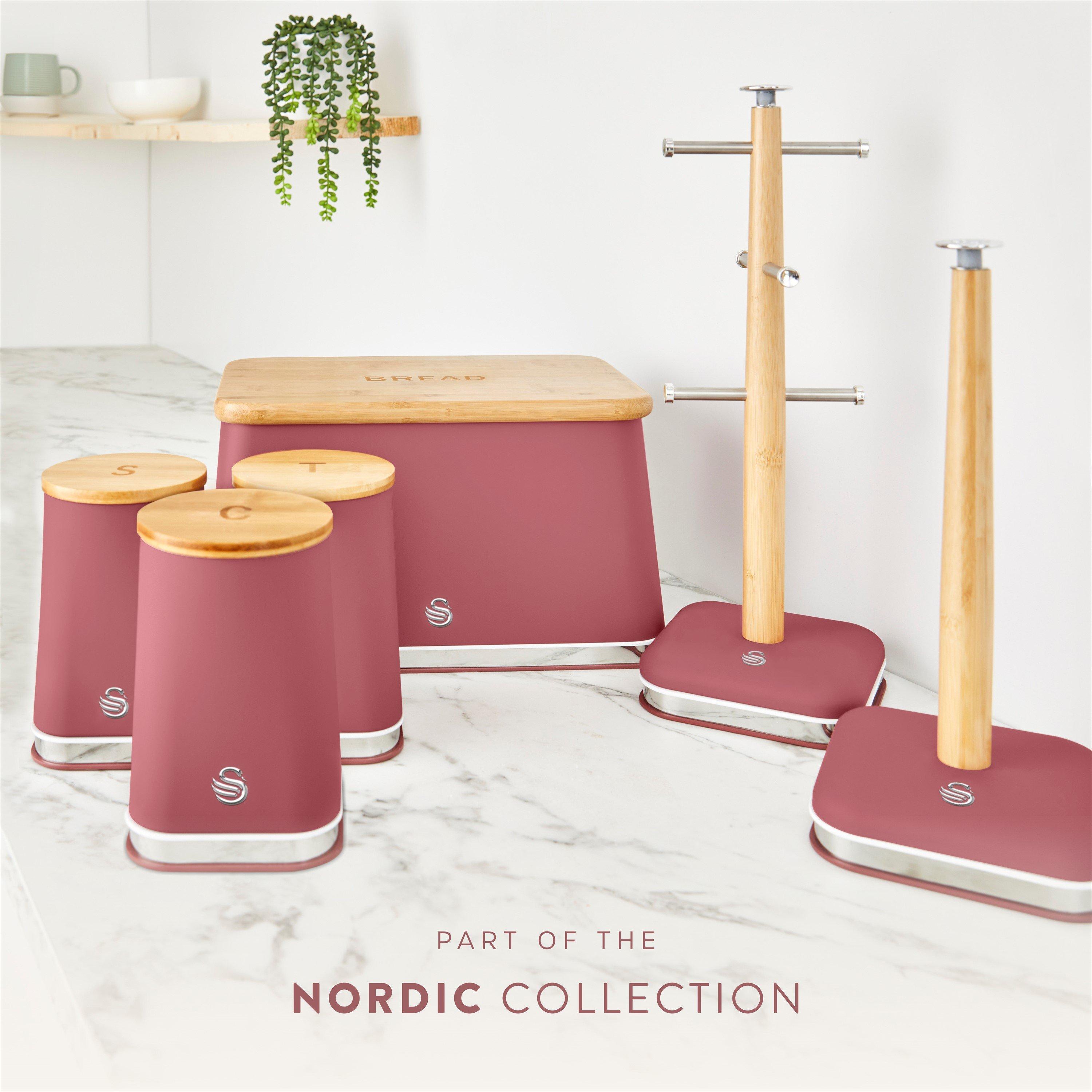 Fuchsia Rose - Swan - Nordic Bread Bin - 7