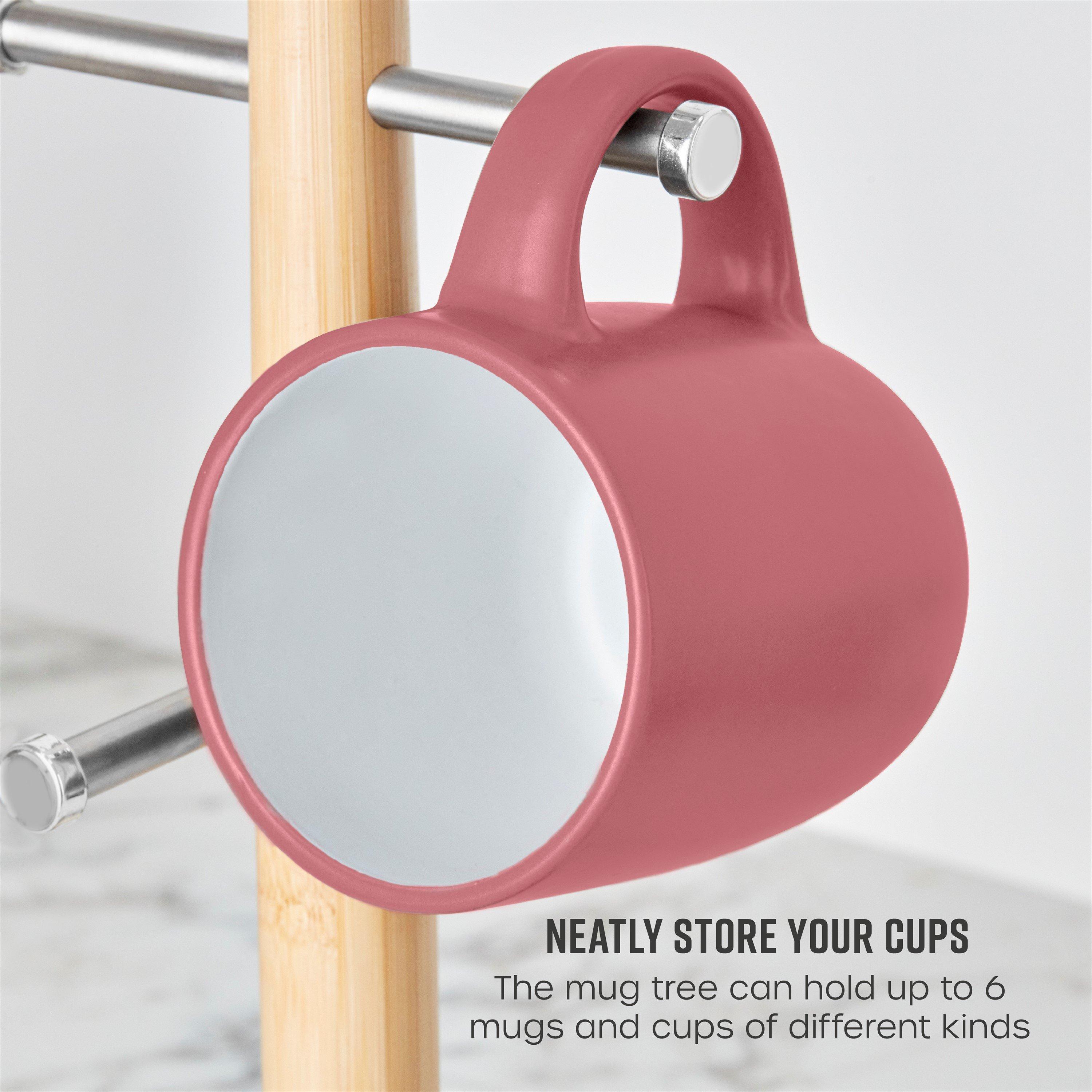 Fuchsia Rose - Swan - Towel Pole and Mug Tree Set - 4