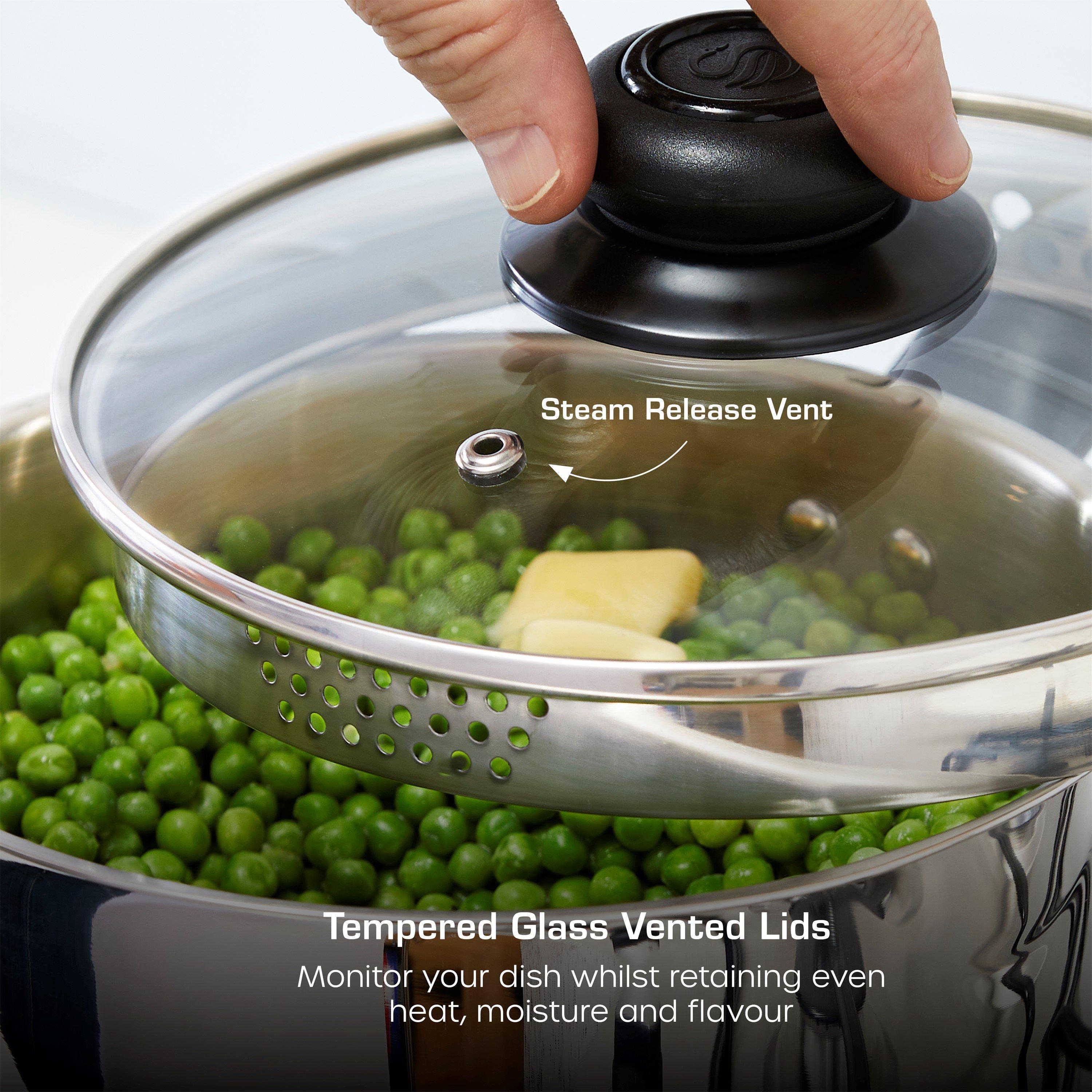 Stainless Steel - Swan - Townhouse 5 Piece Cookware Set S/Steel - 4