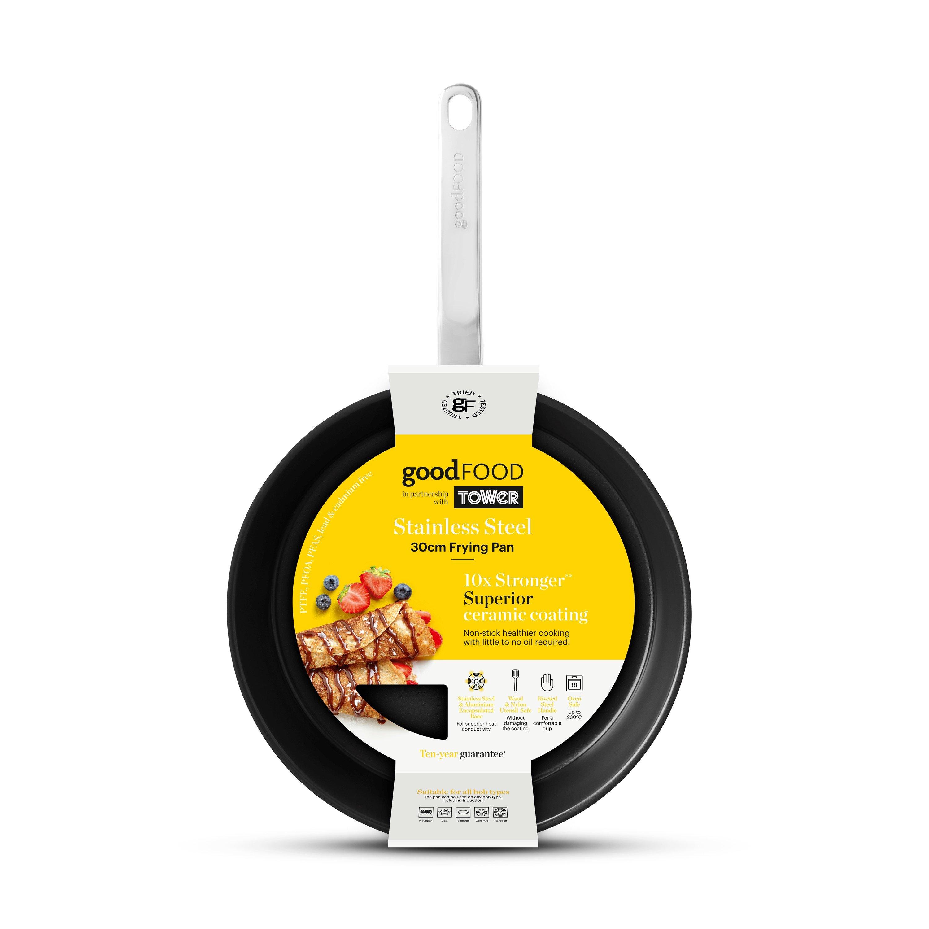 Stainless Steel - Good Food - Stainless Steel 30cm Frying Pan - 9