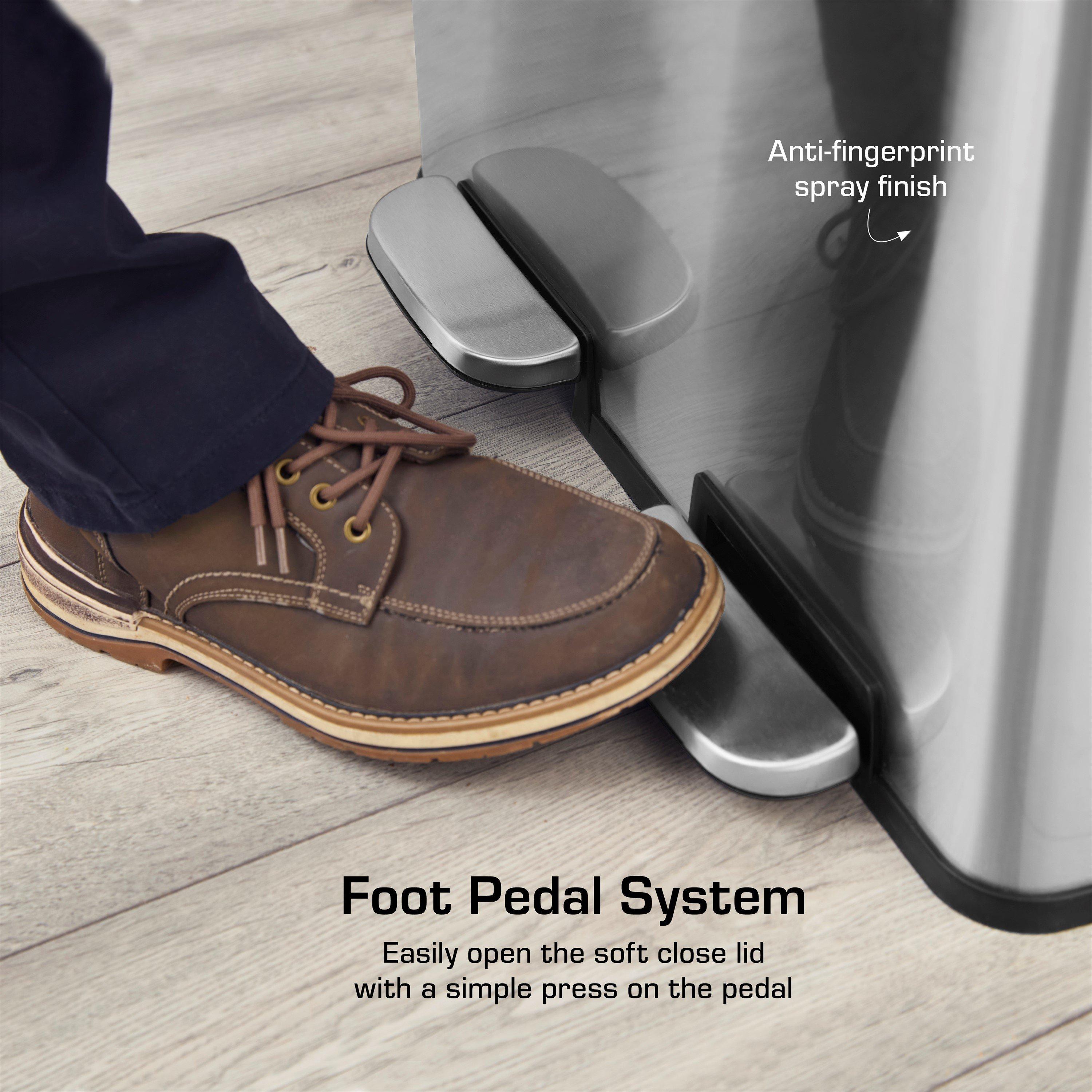 Stainless Steel - Swan - 60L Recycling Bin 2x30L - 5