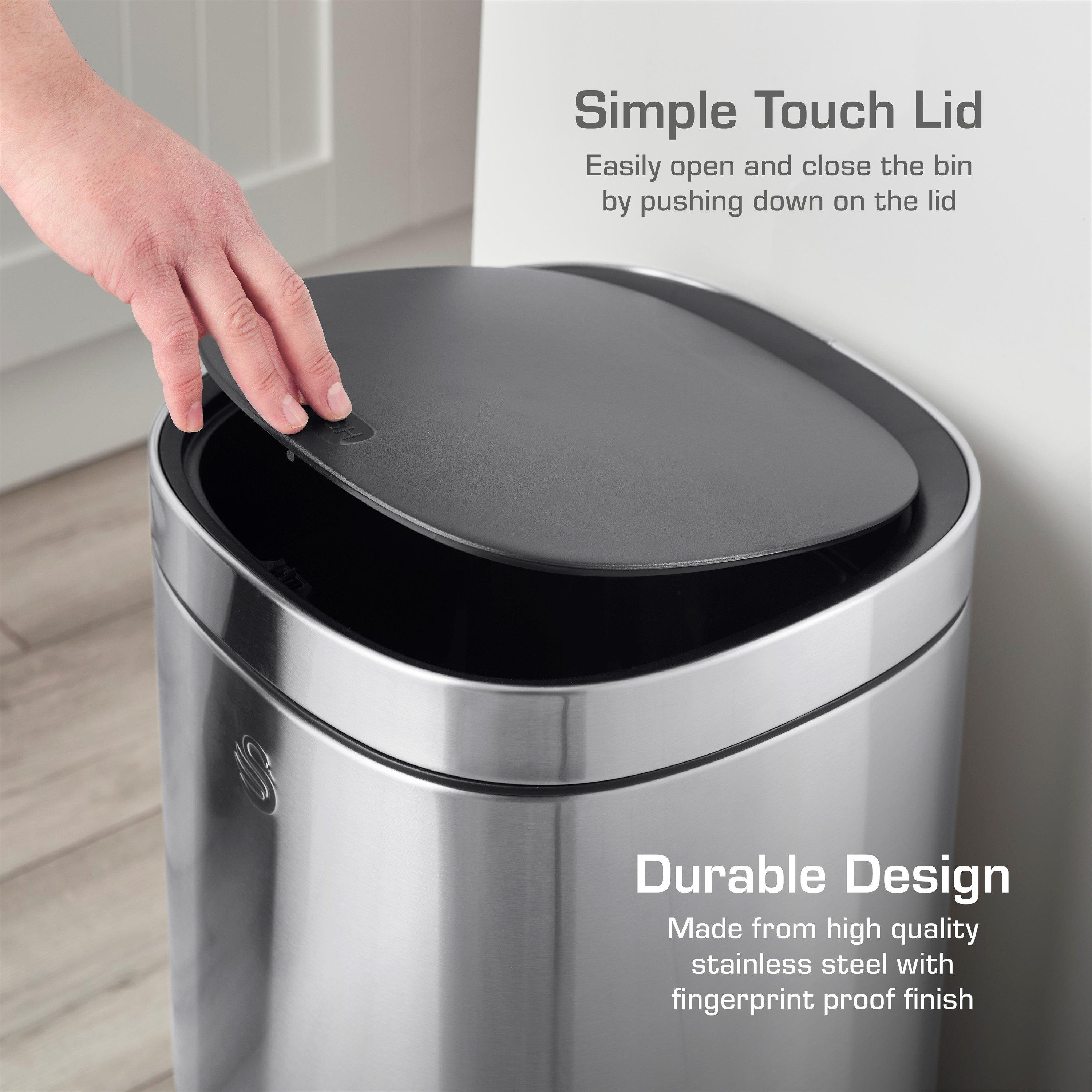Stainless Steel - Swan - 12L Touch Bin - 3