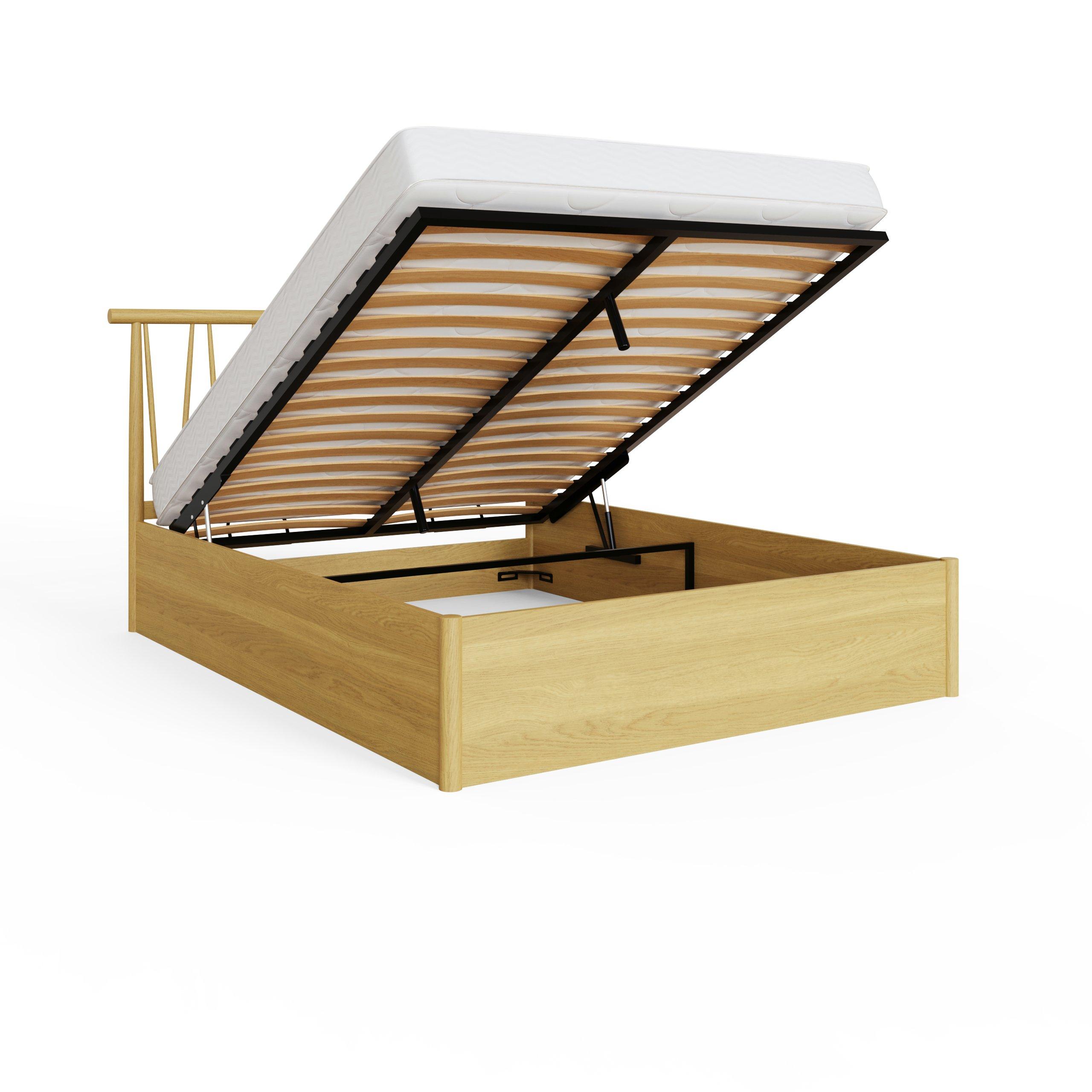 Oak - GFW - Fusum Double Ottoman & Pocket Sprung Mattress - 5