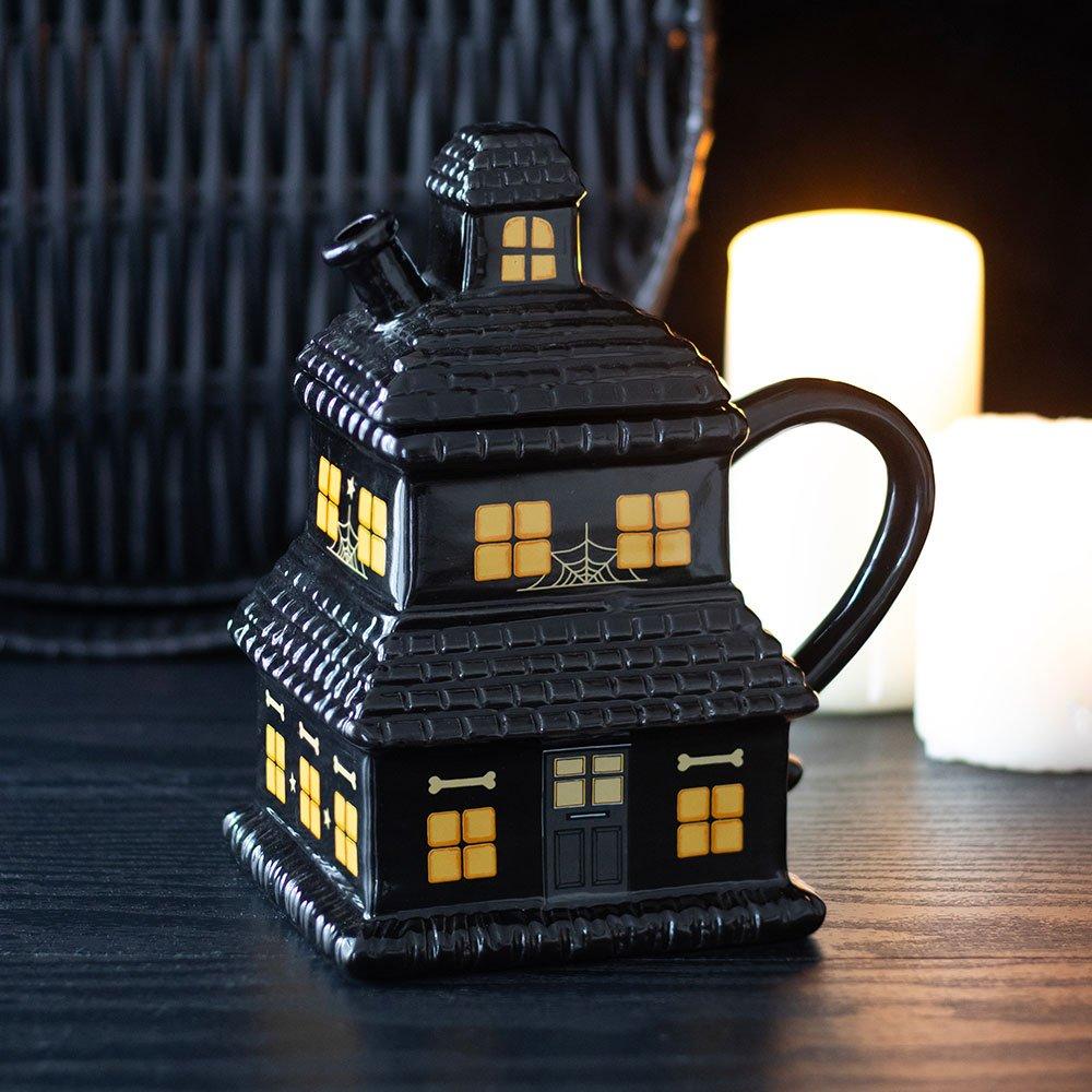 Something Different  Haunted House Mug Black