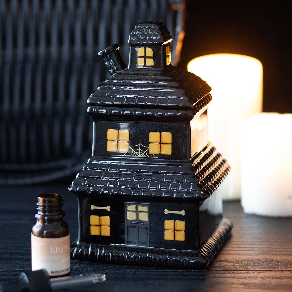 Black - Something Different - Black Haunted House Oil Burner and Wax Warmer - 1