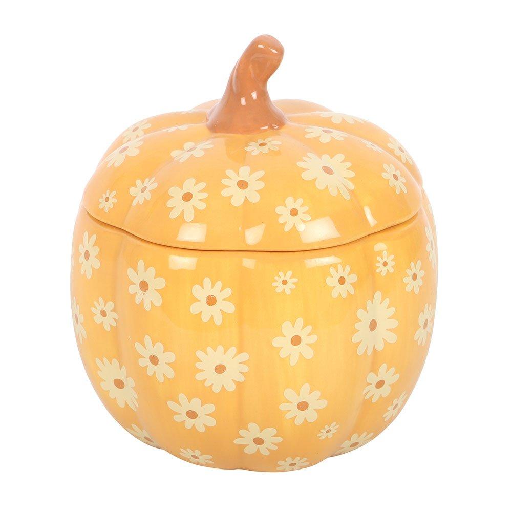 Orange - Something Different - Groovy Floral Pumpkin Oil Burner - 3