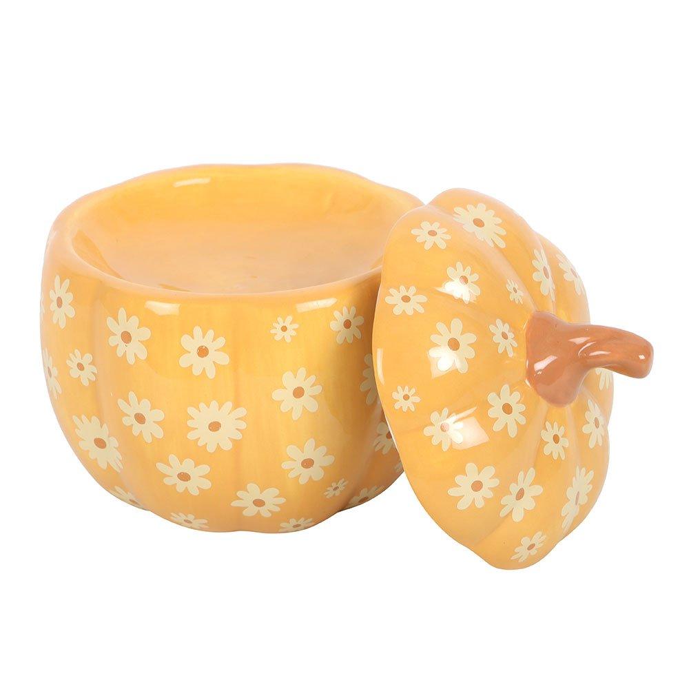 Orange - Something Different - Groovy Floral Pumpkin Oil Burner - 4