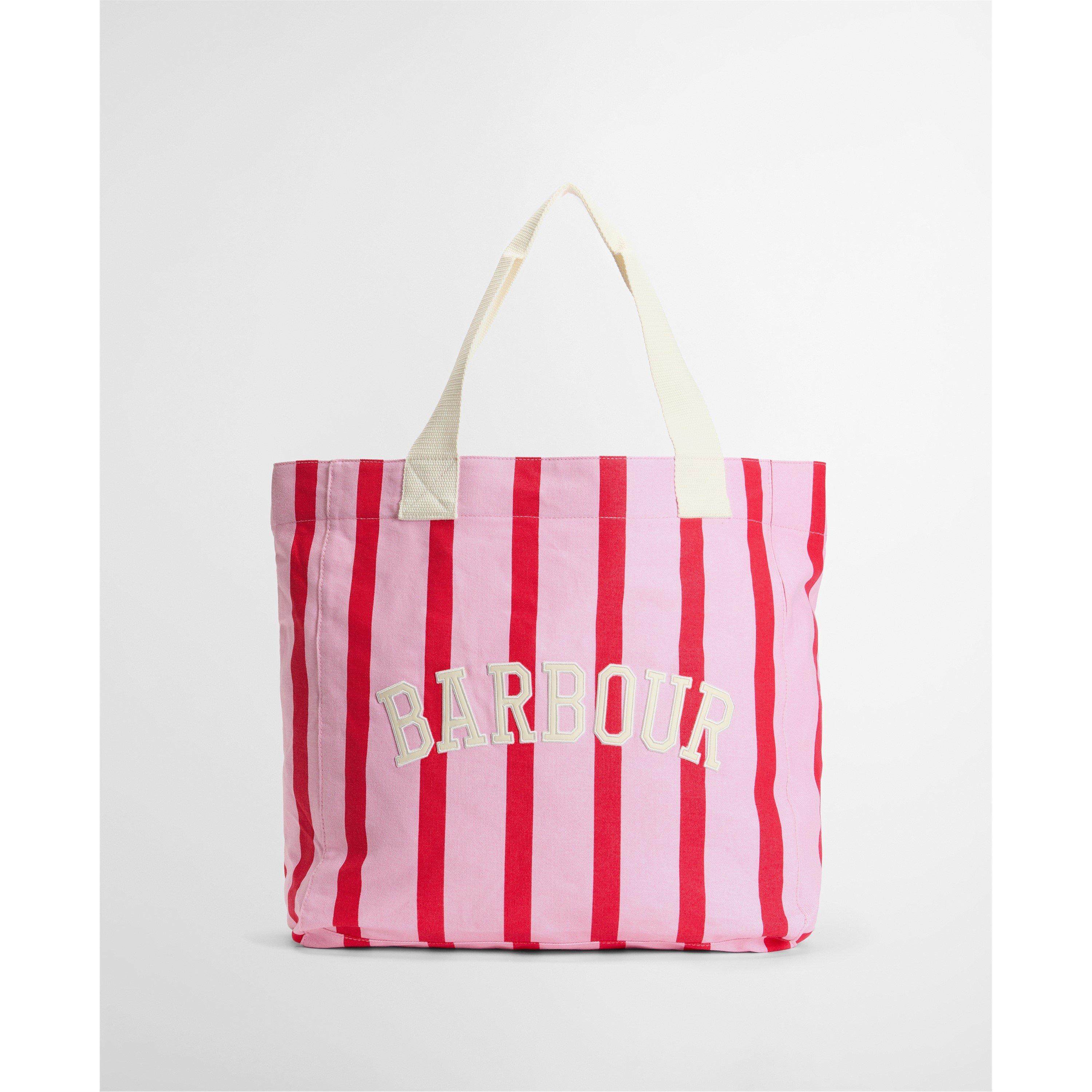 Barbour Womens Emily Stripe Tote Bag - Cherry Blossom