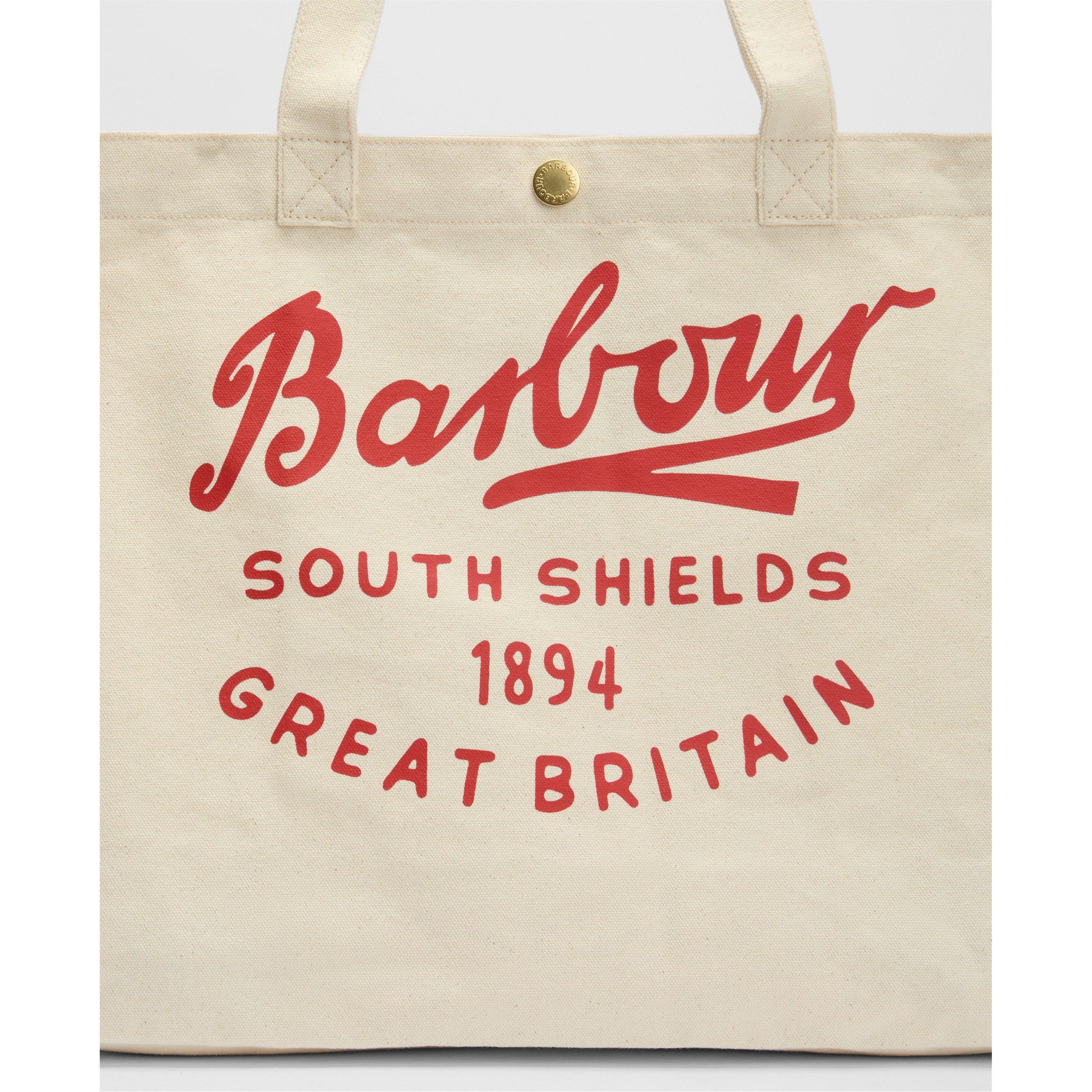 Red Logo - Barbour - Womens Script Tote Bag - 4