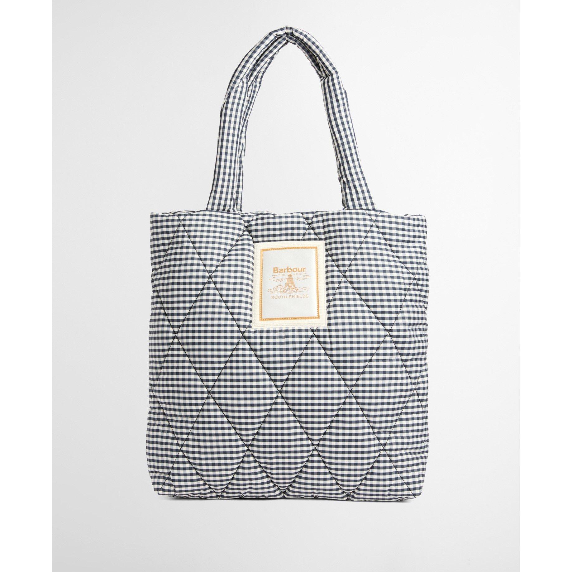 Barbour Womens Riah Quilted Tote Bag - Gingham Check