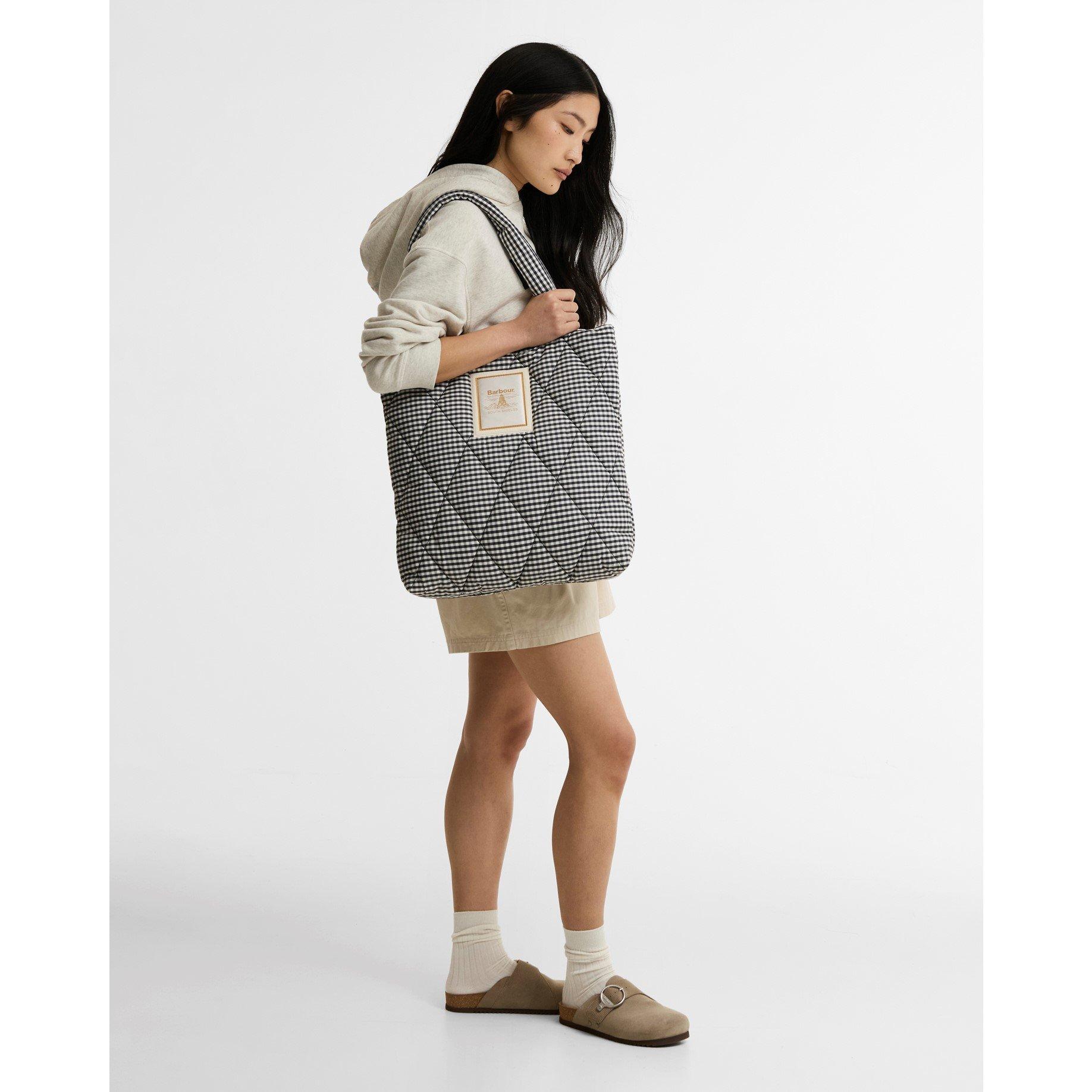 Gingham Check - Barbour - Womens Riah Quilted Tote Bag - 5