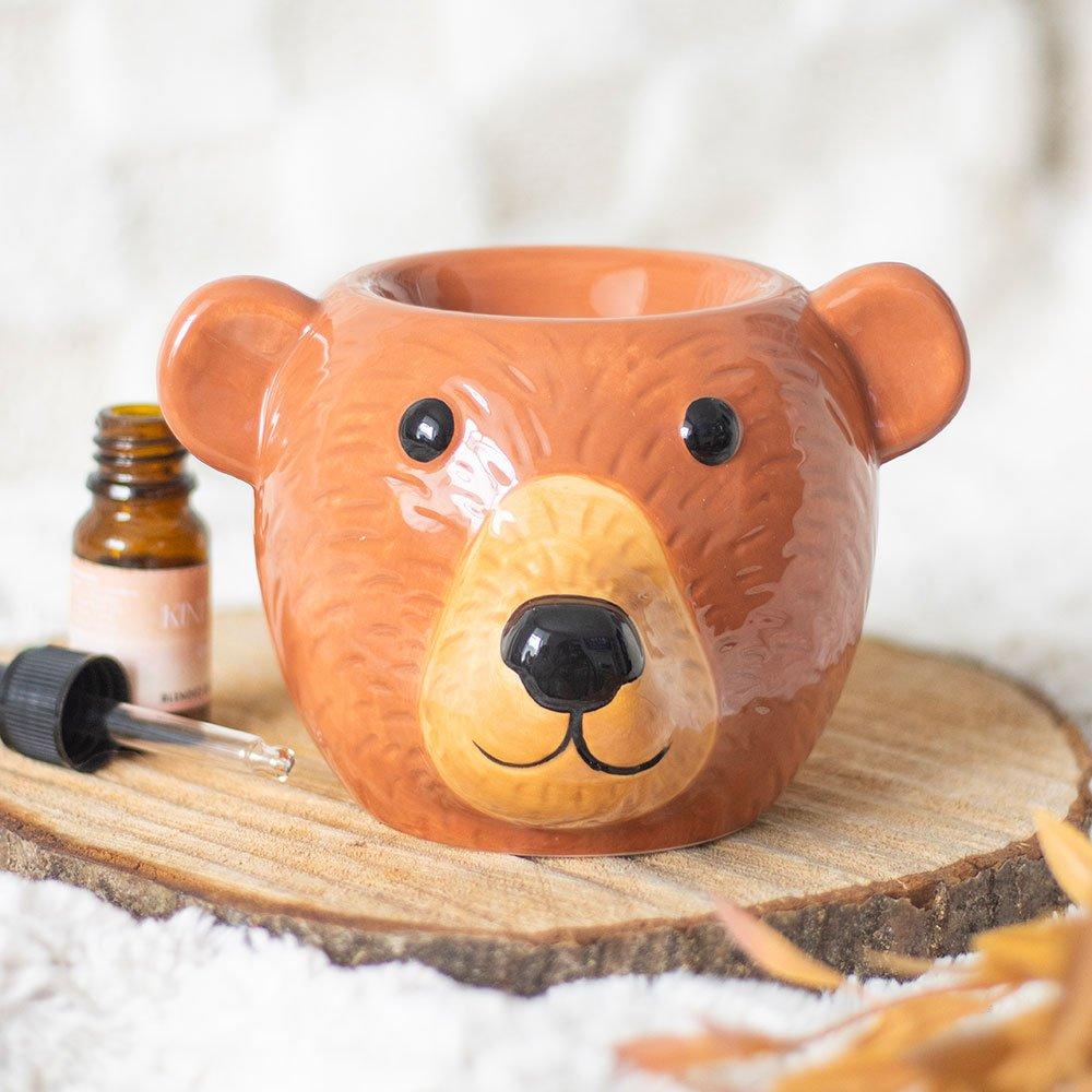 Something Different  Bear Shaped Oil Burner - Brown