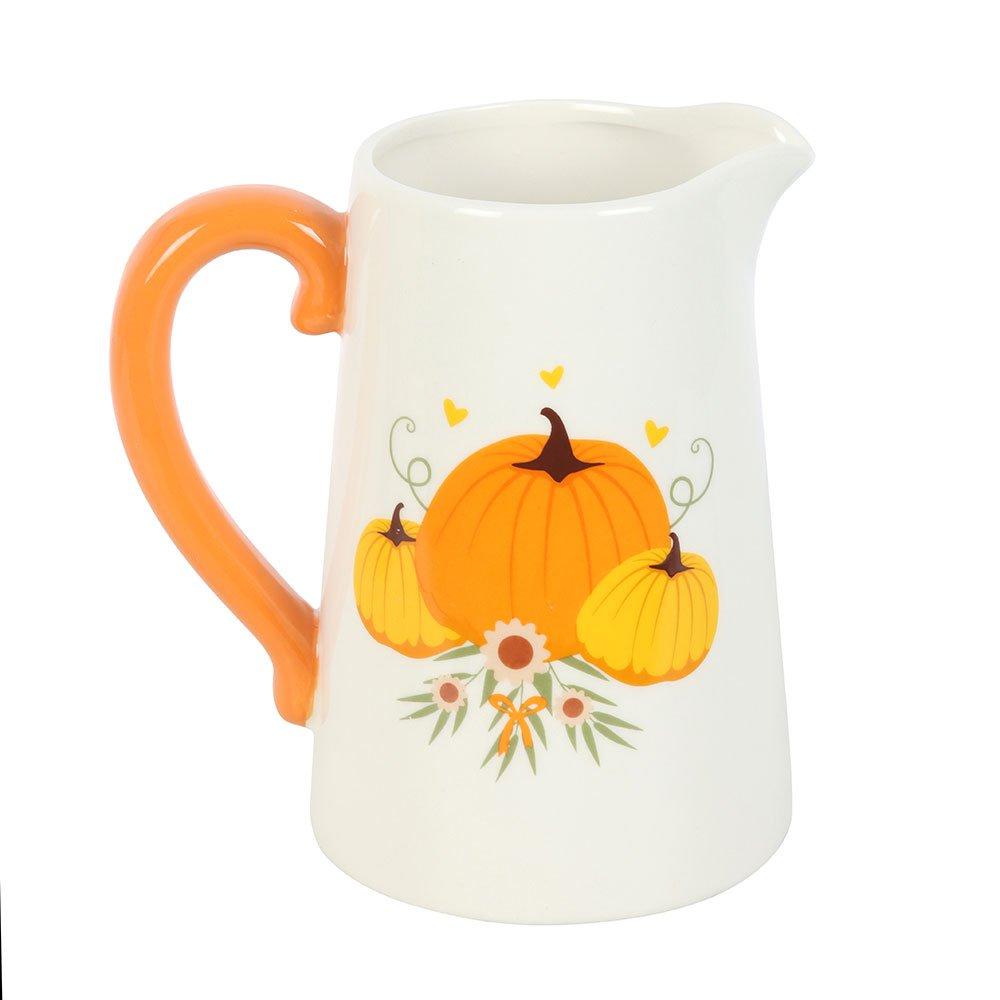 Orange - Something Different - Autumn Pumpkin Ceramic Flower Jug - 2