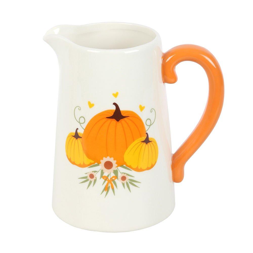 Orange - Something Different - Autumn Pumpkin Ceramic Flower Jug - 3